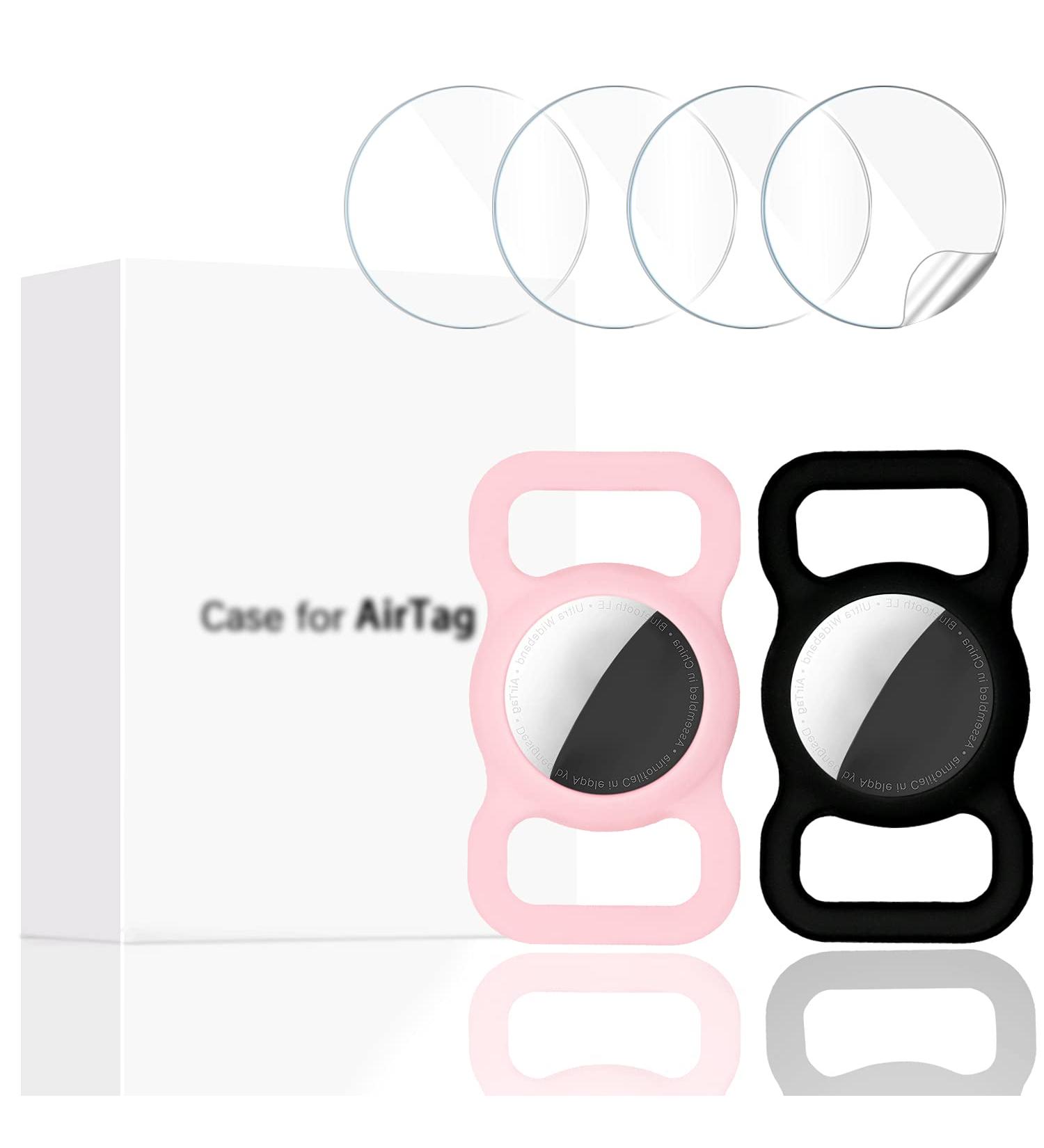 Finyosee 2 Pcs Pet Silicone Protective Case for Apple Airtag GPS Finder Dog Cat Collar Loop Pet Loop Holder for Air_tag for Apple Locator Tracker Anti-Lost Device(Black Pink) - Buy Online on GoSupps.com