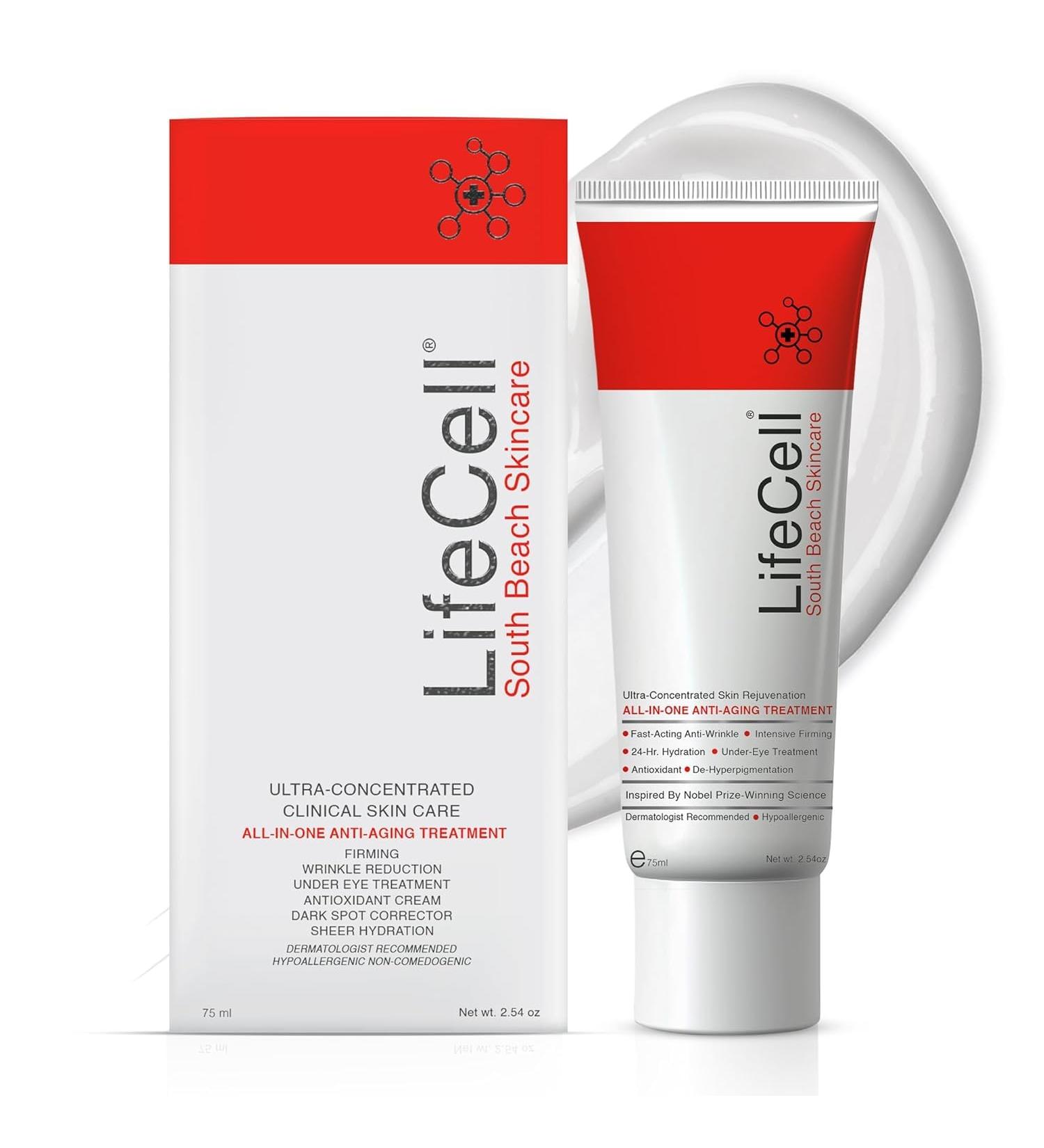 All In One Anti-Aging Cream Reduces Wrinkles Fine Lines Dark Circles & Sun Damage Retinol Vitamin C DMAE & Hyaluronic Acid Fragrance-Free for All Skin Types (2.54oz/75 ml) - Buy Online on GoSupps.com