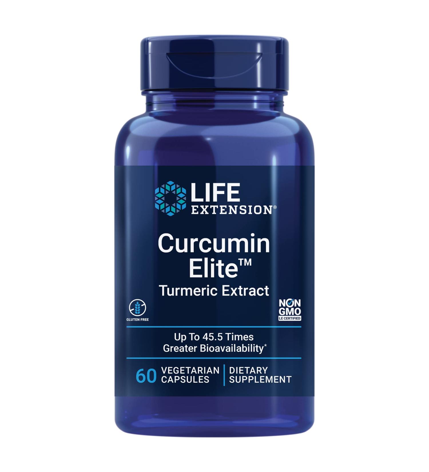 Life Extension Curcumin Elite Turmeric Extract - 60 Vegetarian Capsules for Daily Wellness - Buy Online on GoSupps.com