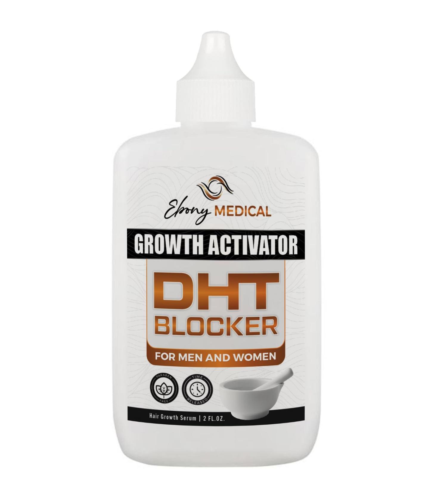 Ebony Medicals DHT Blocker Hair Growth Serum | Hair Loss Supplement for Natural Regrowth & Fine Hair Thickening - 2 fl oz - Buy Online on GoSupps.com