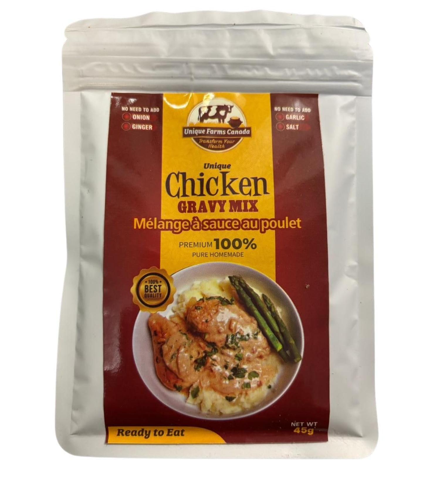 Unique Farms Canada Brown Gravy Mix (Chicken Gravy Mix 45g) - Buy Online on GoSupps.com