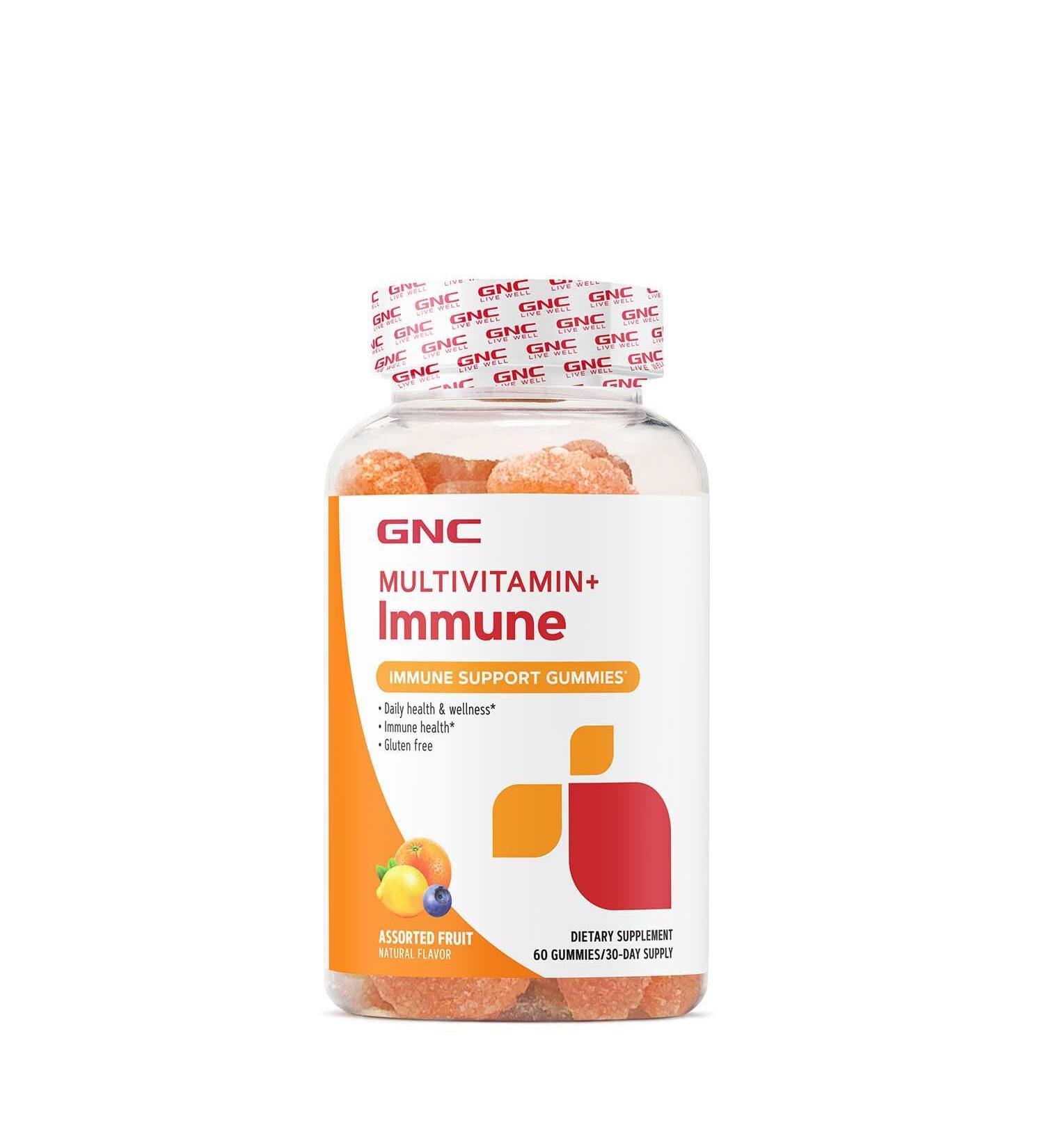 GNC Multivitamin+ Immune Support Gummies* - Assorted Fruit - 60 Gummies