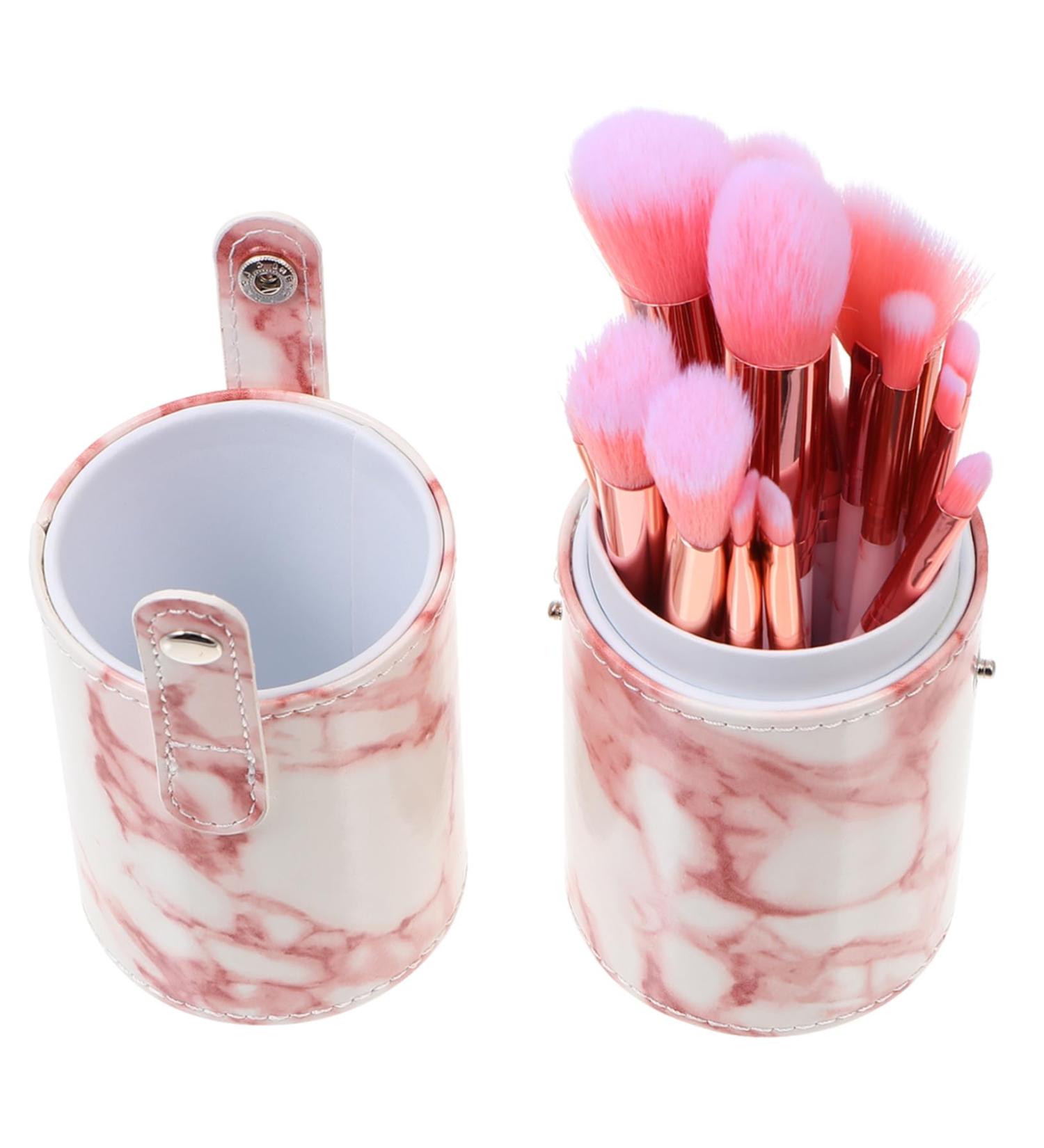 Didiseaon 1 Set Makeup Brush Set Makeup Brush Holder Bejeweled Kit Cosmetics Brush Eyeshadow Brush Pencil Pen Pot Makeup Airbrush Face Tools Artificial Fiber Pink Marbling Tool Kit - Buy Online on GoSupps.com