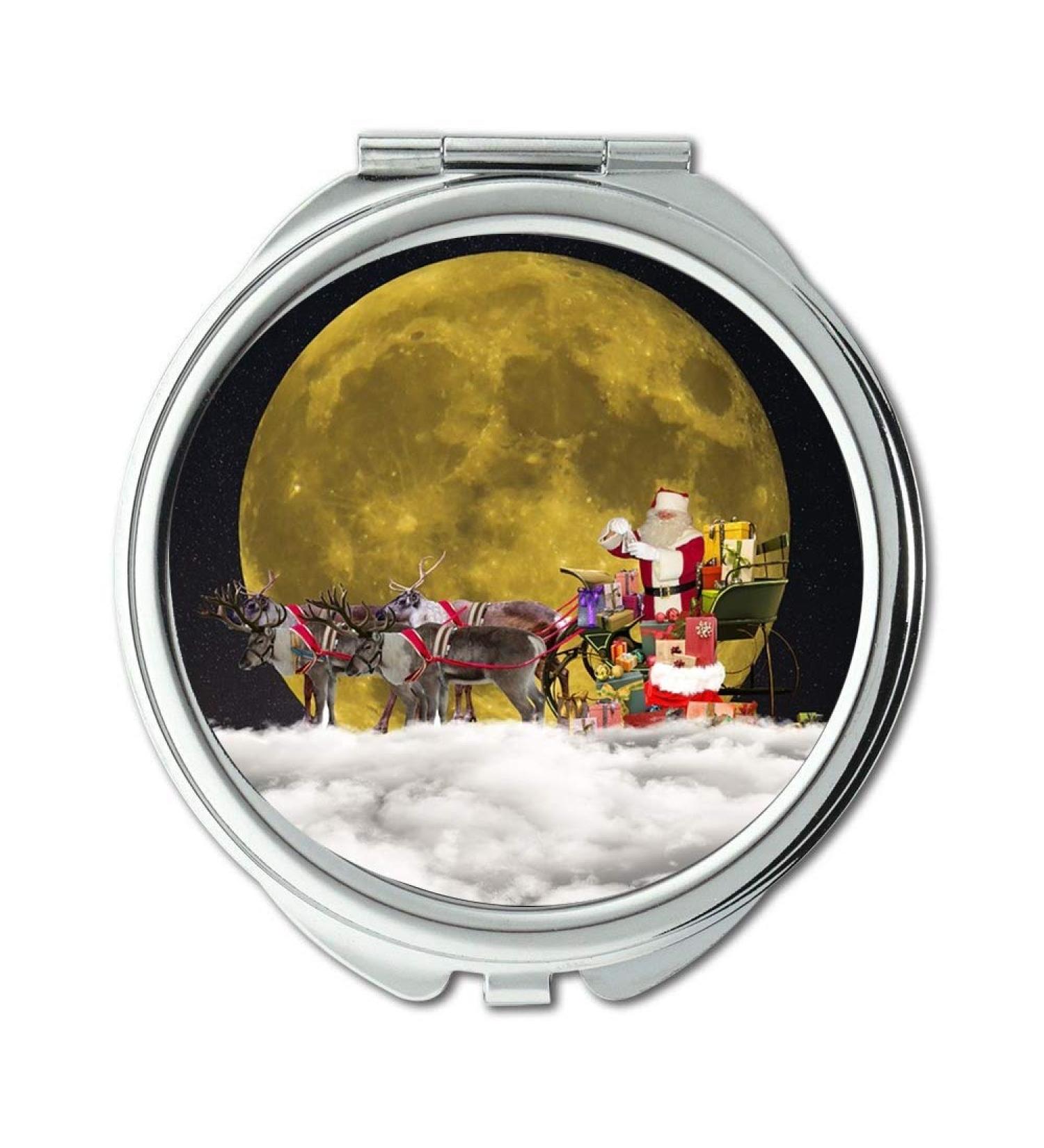 Mirror earth theme Mirror Christmas Santa Claus Christmas Motif Nicholas makeup mirrors pocket mirror portable mirror - Buy Online on GoSupps.com