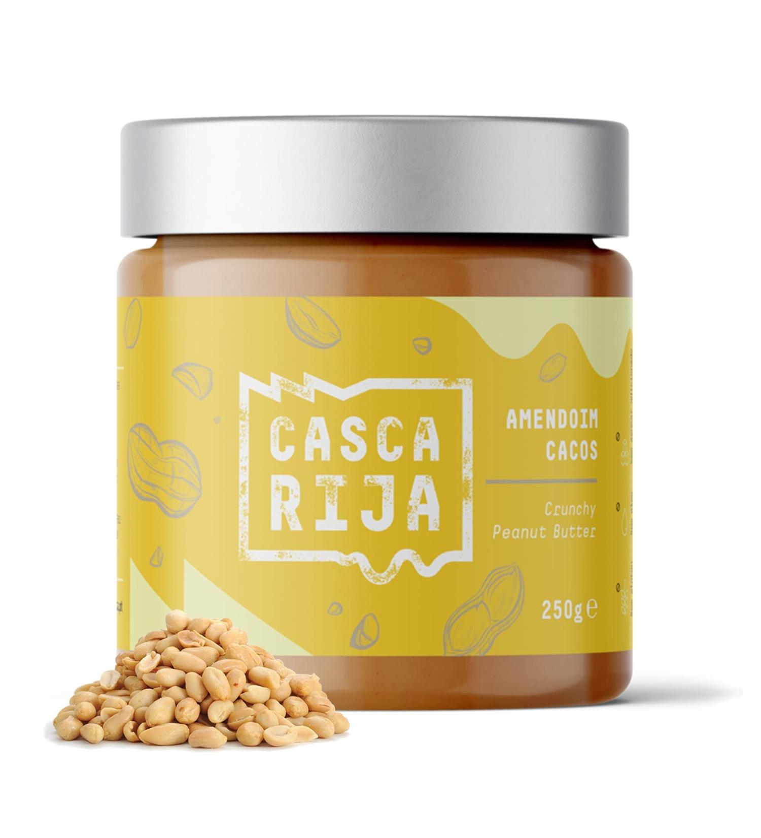 CASCA RIJA: Beurre de Cacahu te Croquant 250g | 99 8% de Cacahu tes Grill es + 0 01% de Cannelle Moulue + 0 01% de Gingembre en Poudre | 100% Naturel Avec des Morceaux de Cacahu tes Grill es - Buy Online on GoSupps.com
