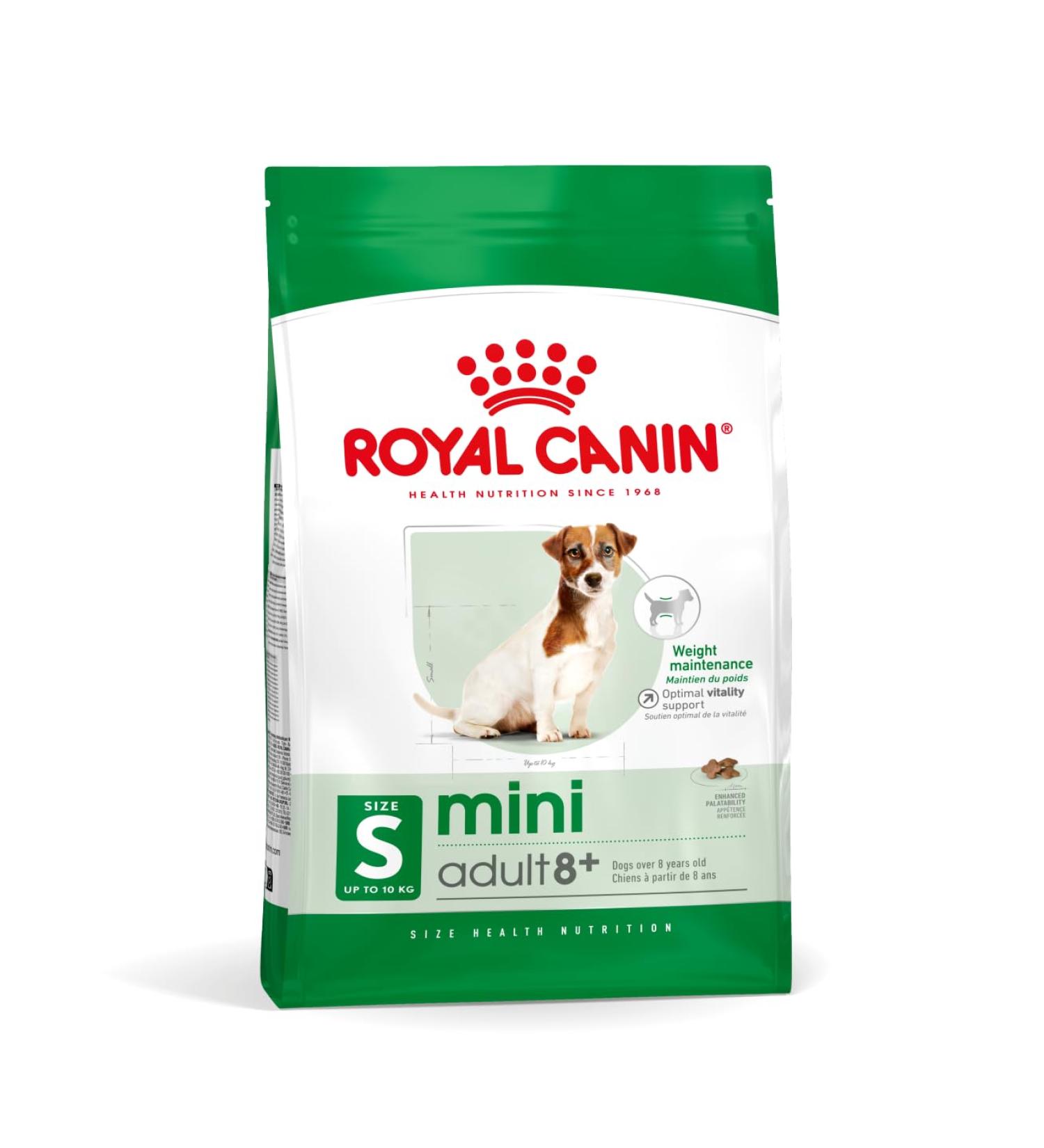 Royal Canin Mini Adult 8+ | 4 kg | Complete food for older dogs of small breeds | From 8 years old | Adjusted energy content - Buy Online on GoSupps.com