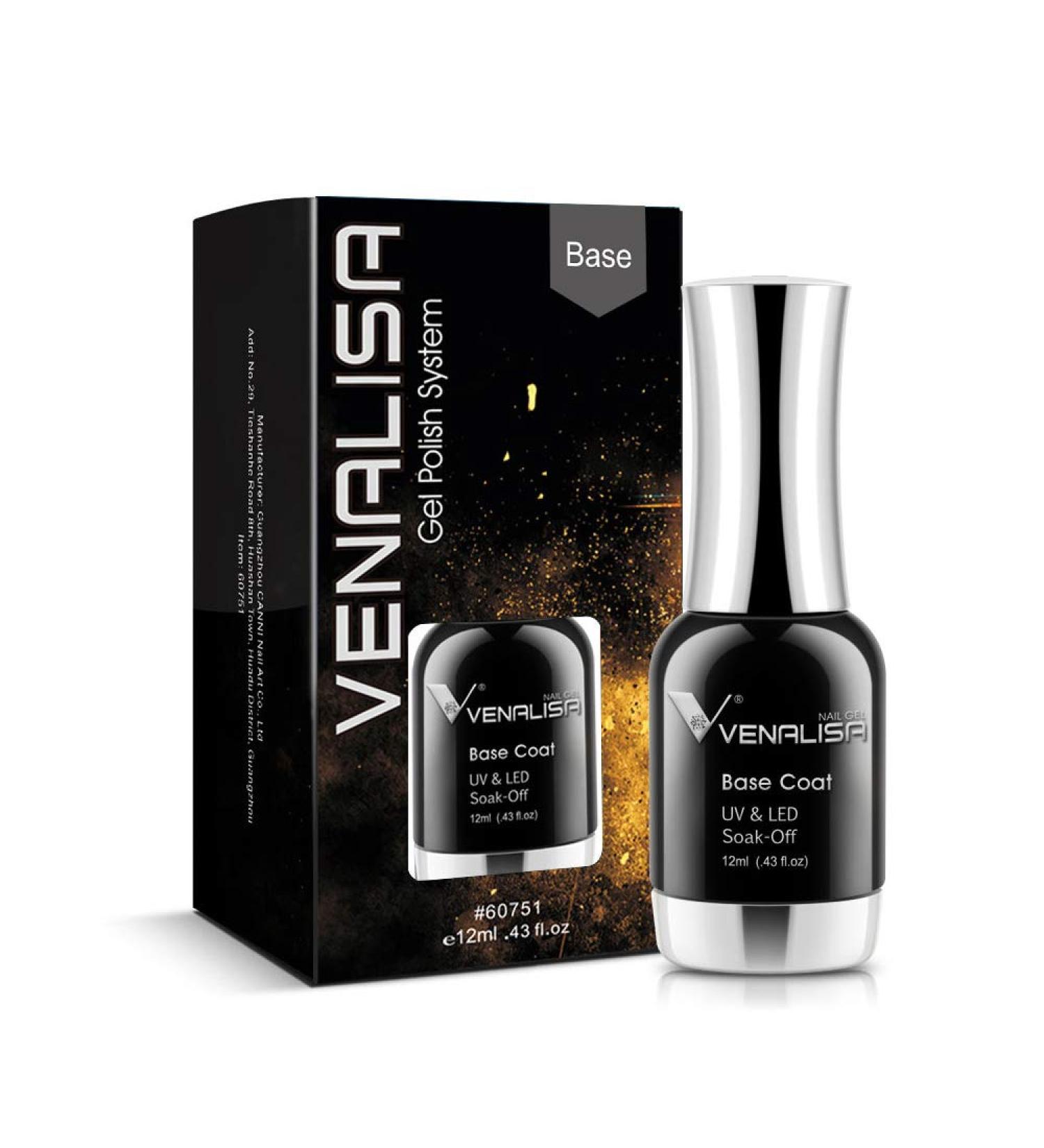 VENALISA 12ml Base Coat Nail Polish Gel - Quick Dry, UV LED Soak Off, Long Lasting Shine Finish - 0.43 Fl Oz - Buy Online on GoSupps.com