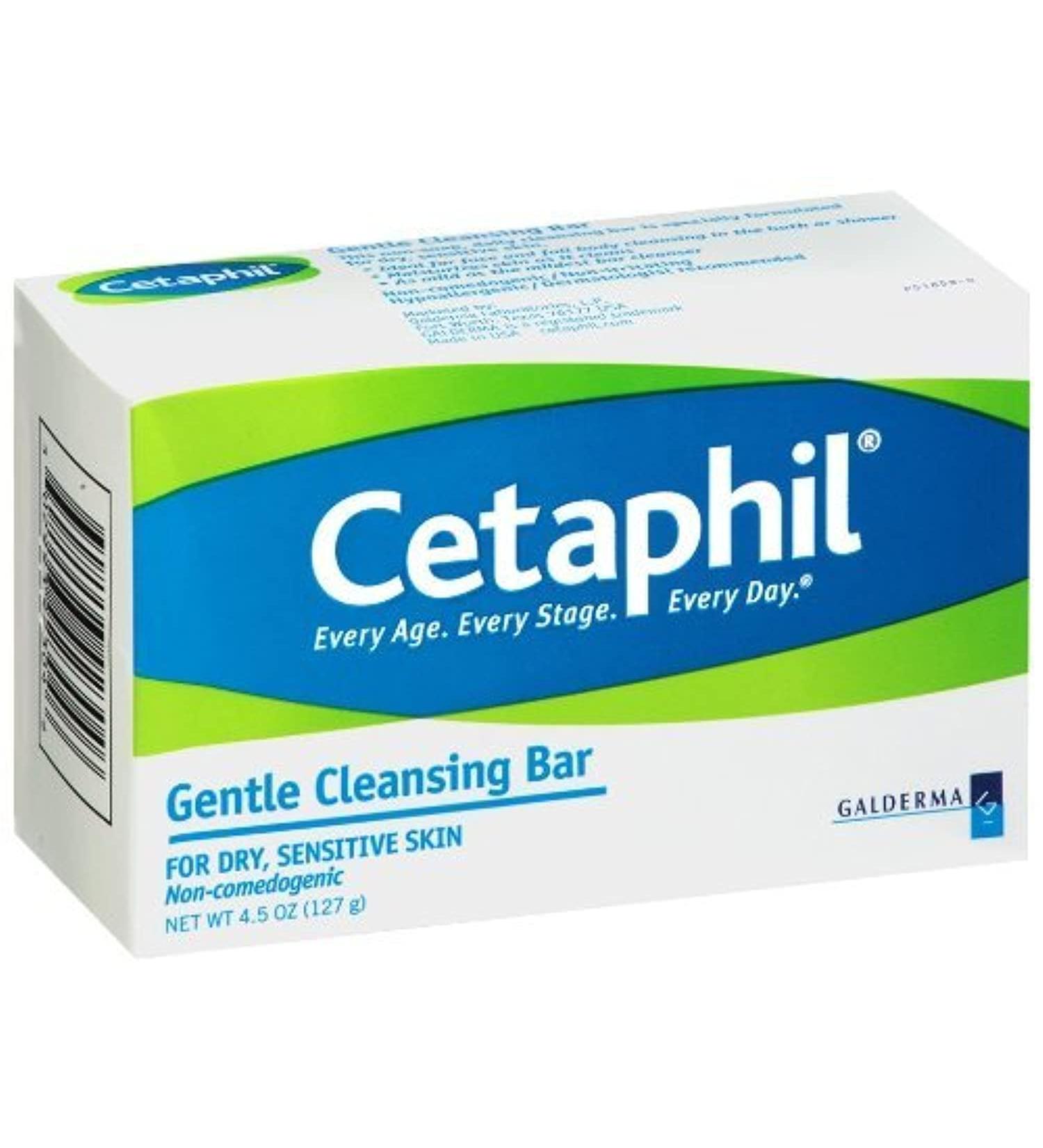 Cetaphil Gentle Cleansing Bar for Dry Sensitive Skin - 4.5 oz (Pack of 1) - Buy Online on GoSupps.com