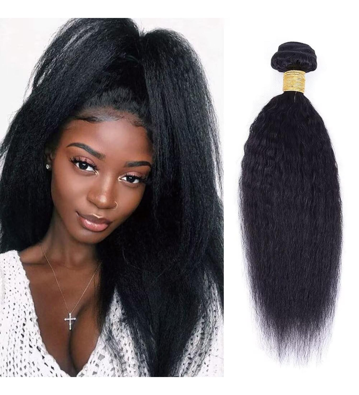 Buy Ladiary 9A Brazilian Hair Bundles - Kinky Straight 16 Inch Real Human Hair Weave Natural Color 100g - International Shipping - Buy Online on GoSupps.com