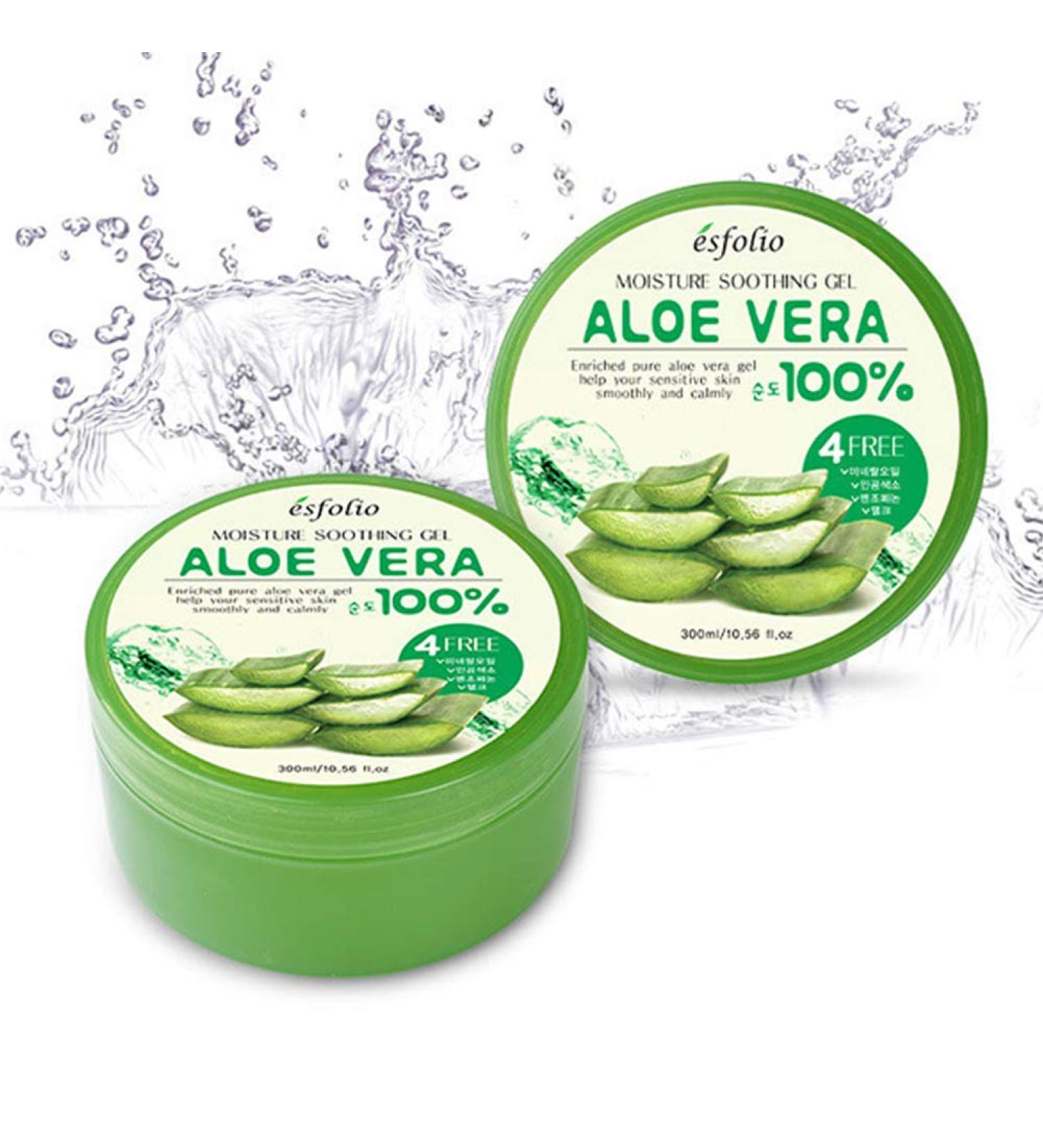 Esfolio 2 Pack Soothing Moisture Aloe Vera Gel 300ml - Korean Cosmetics K-Beauty Product - Buy Online on GoSupps.com