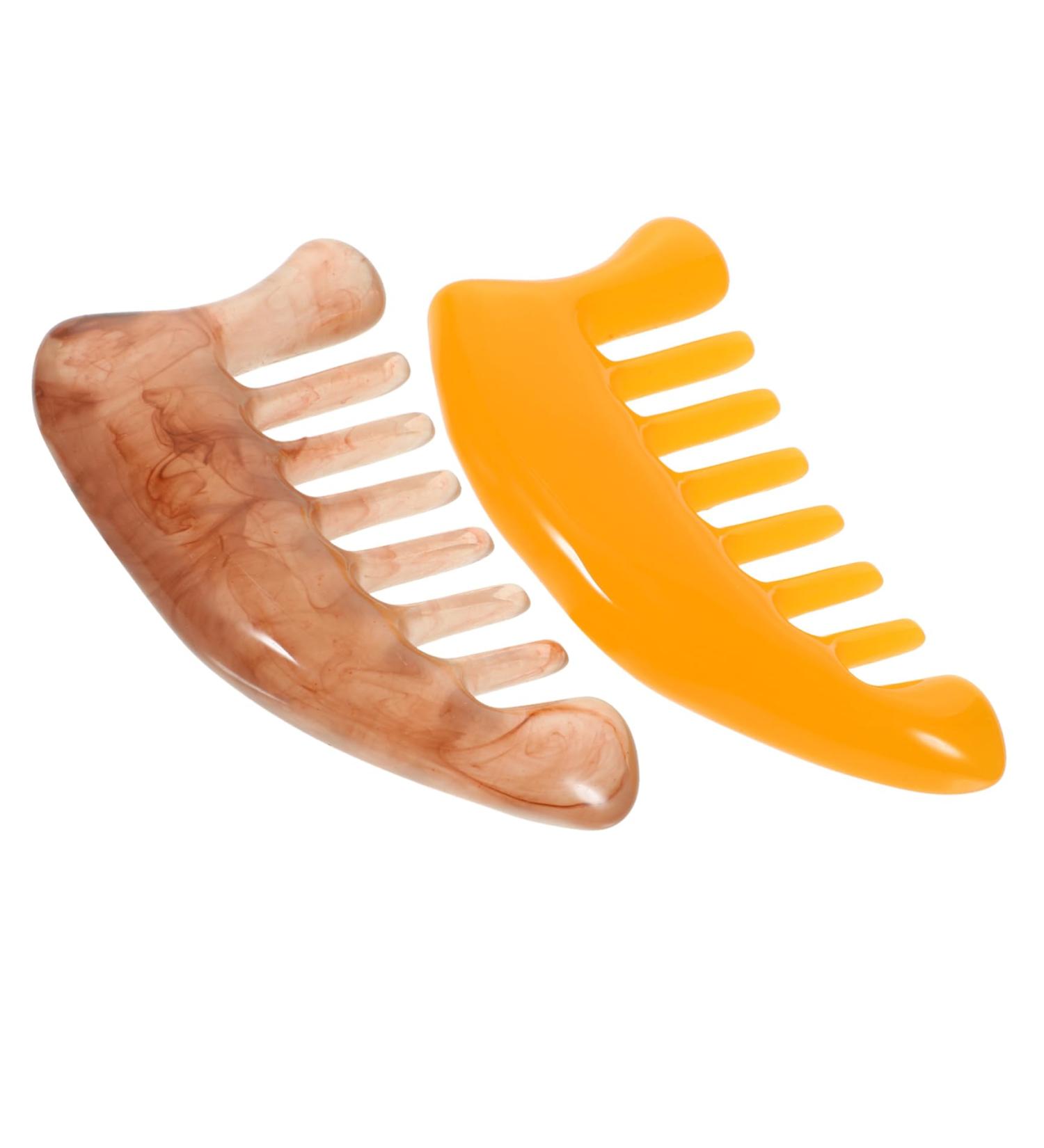 Frcolor 4-Piece Massage Comb Set - Resin Scalp & Neck Massager Tool - Multi-Functional Jade Hair Comb for Ultimate Relaxation - Buy Online on GoSupps.com