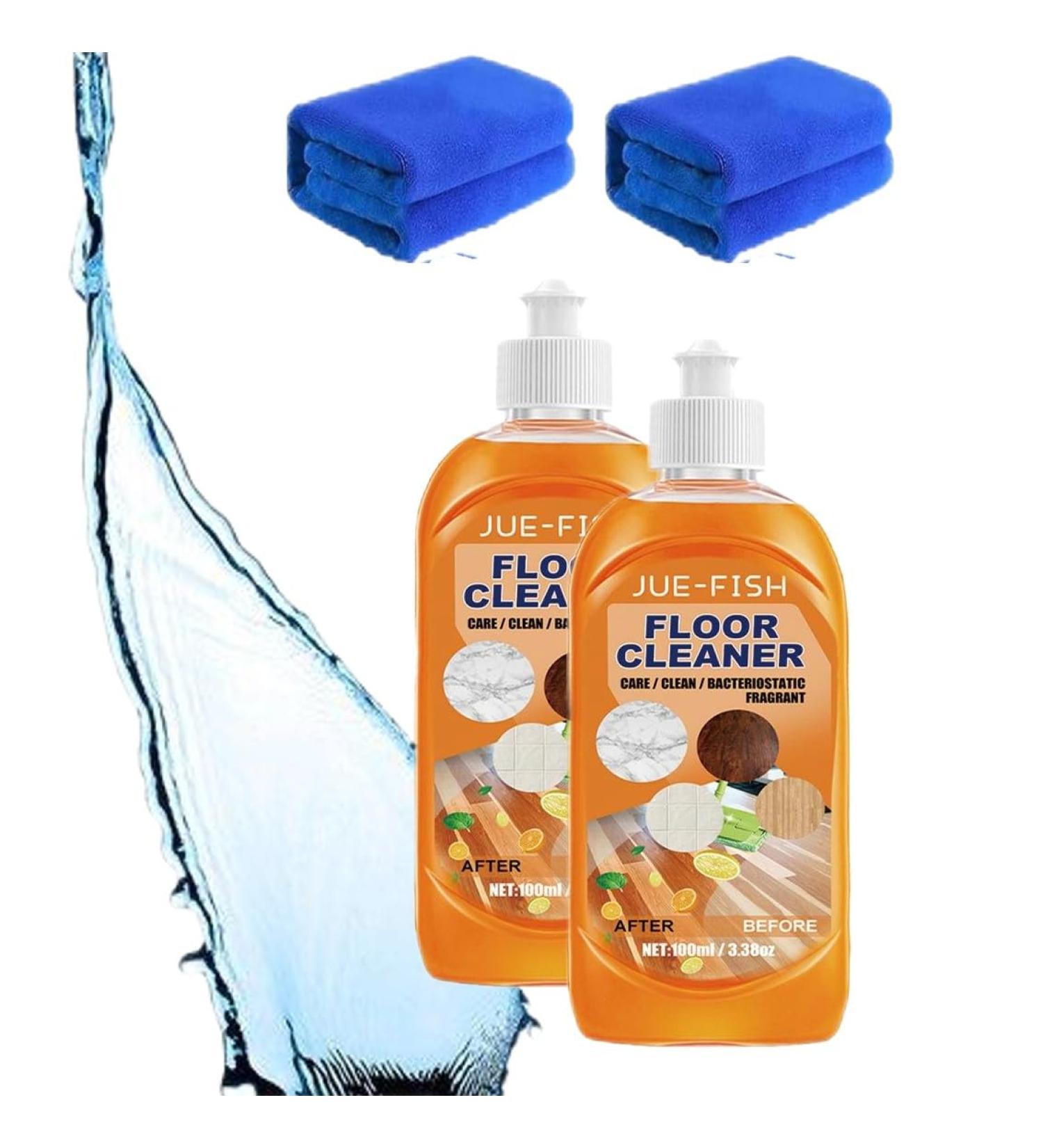 Powerful Decontamination Floor Cleaner Natural Decontamination Floor Cleaner with Fresh Lemon Smell Polishing Brightening Tile Cleaner for Cleans Hardwood Tile and Floors (2PCS) - Buy Online on GoSupps.com