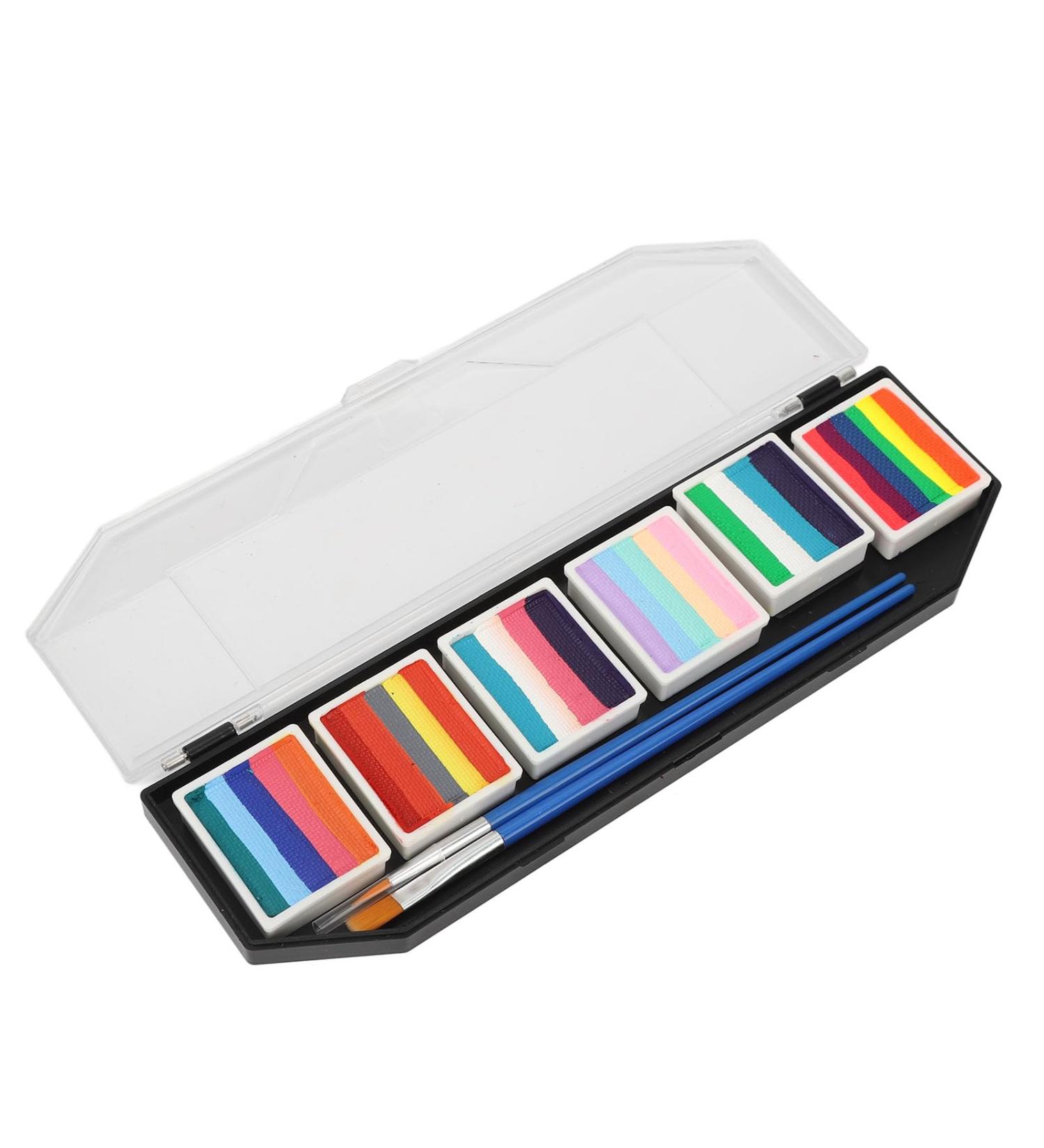  Rosvola Body Paint Kit Bright Colors Safe Body Paint Palette 60g Water Based for Party Cosplay - Buy Online on GoSupps.com