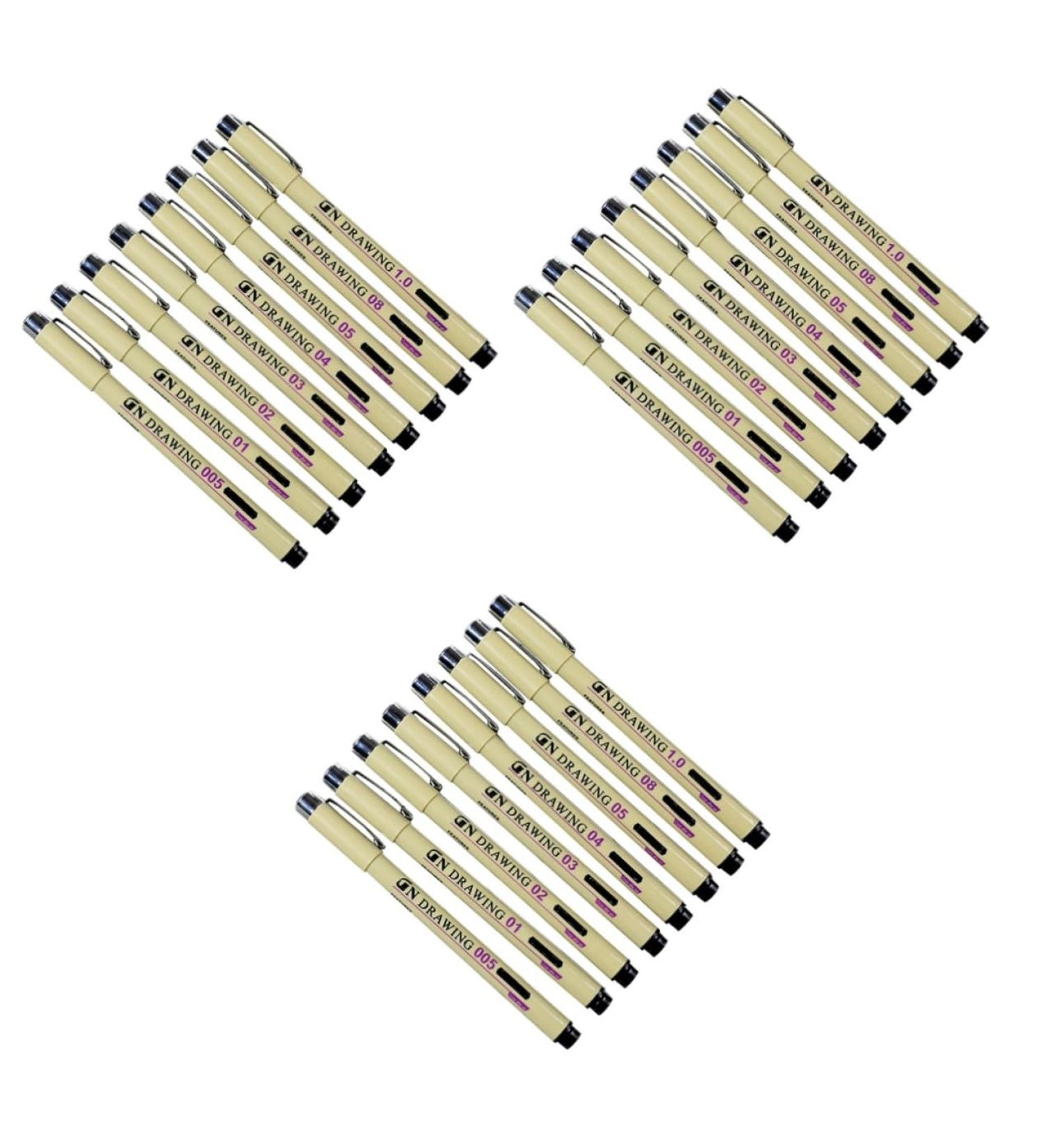 Lurrose 24 Pcs Painting Pen Drawing Liner Pen Drawing Pen Comics Line Pen - Buy Online on GoSupps.com