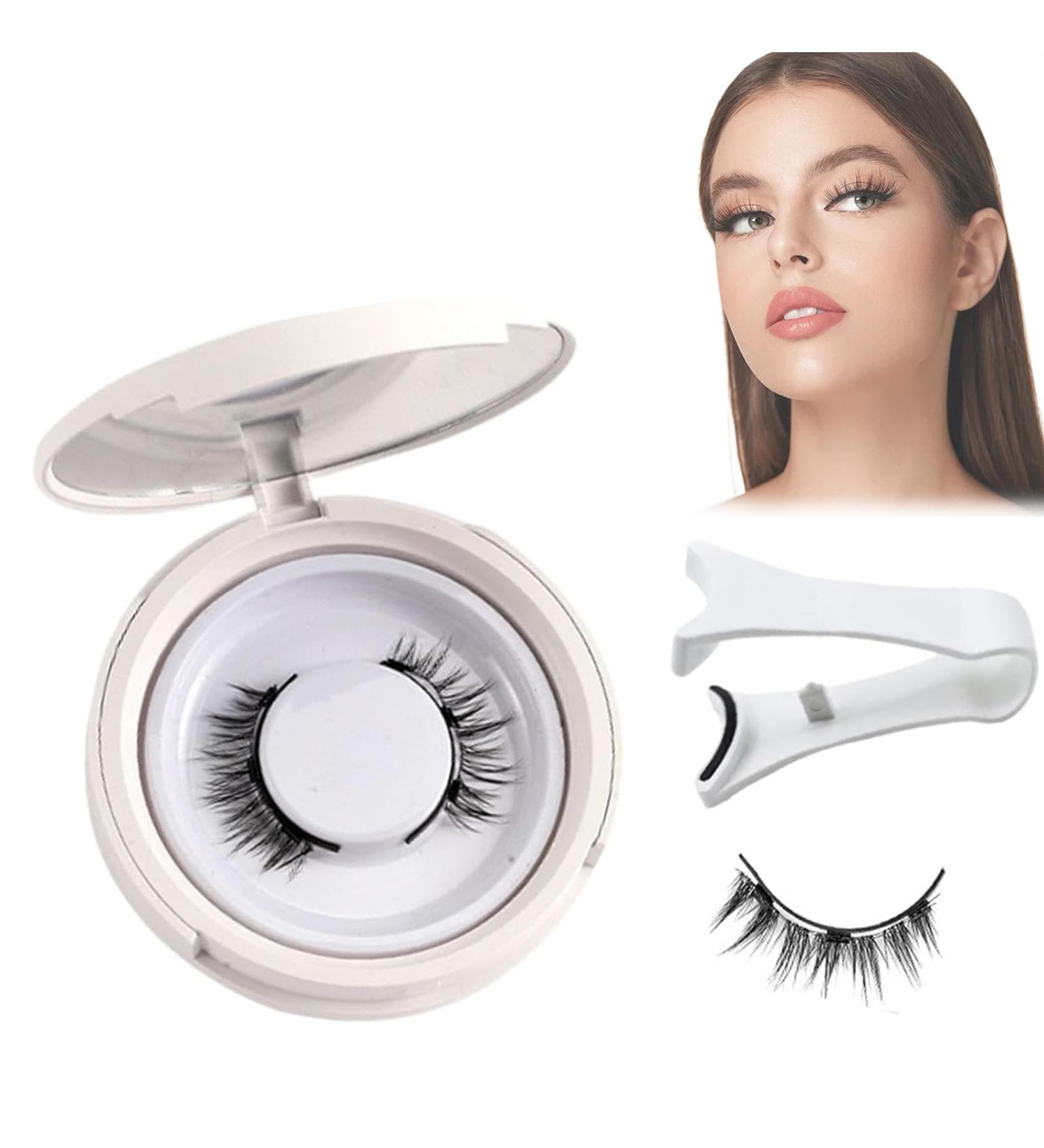 Brillash Magnetic Lash Kit Magnetic Eyelashes Brillash Magnetic Eyelashes with Applicator No Glue Needed Reusable Magnetic Eyelashes Easy to Wear and Remove (Fuller) - Buy Online on GoSupps.com
