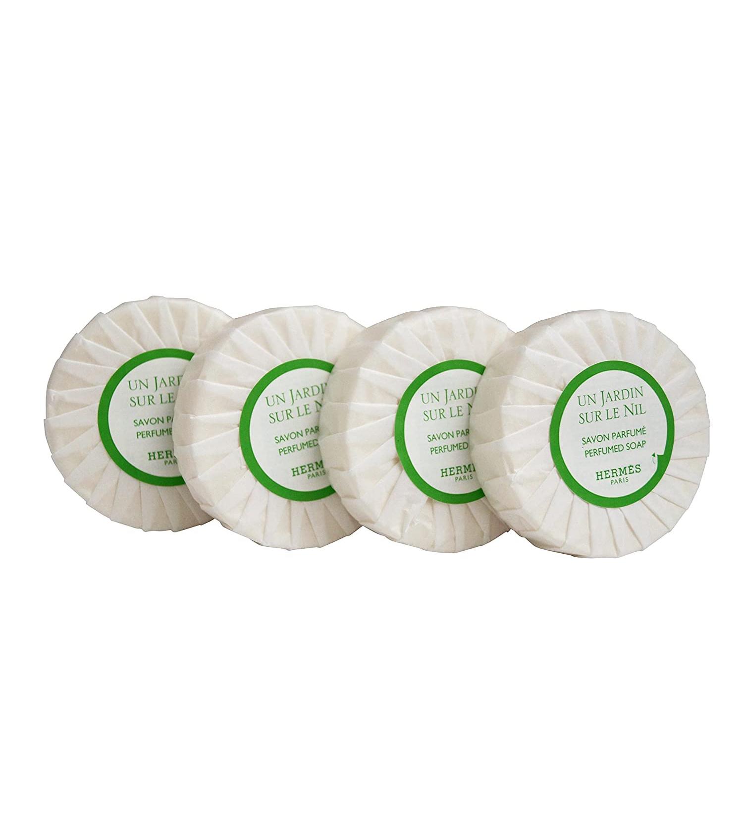 Hermes Jardin Sur Le Nil Perfumed Bar Soap Set of 4 - 50ml | Luxury International Shipping - Buy Online on GoSupps.com