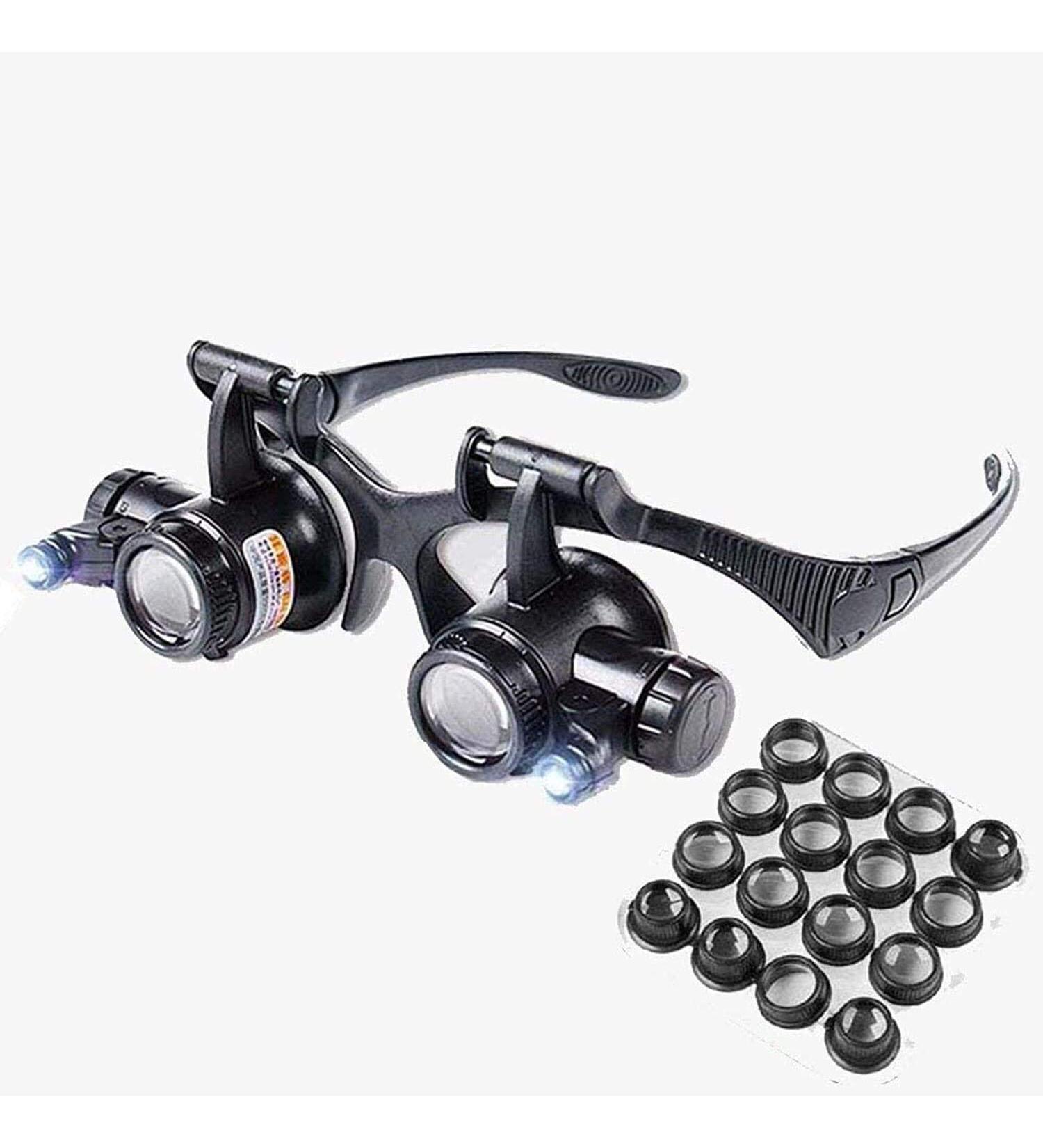 Lightweight Magnifying Glass Head-Weaglasses Type Multiple Magnifying Glass Led with Light for Reading and Repaiwatches Lofty Ambition - Buy Online on GoSupps.com