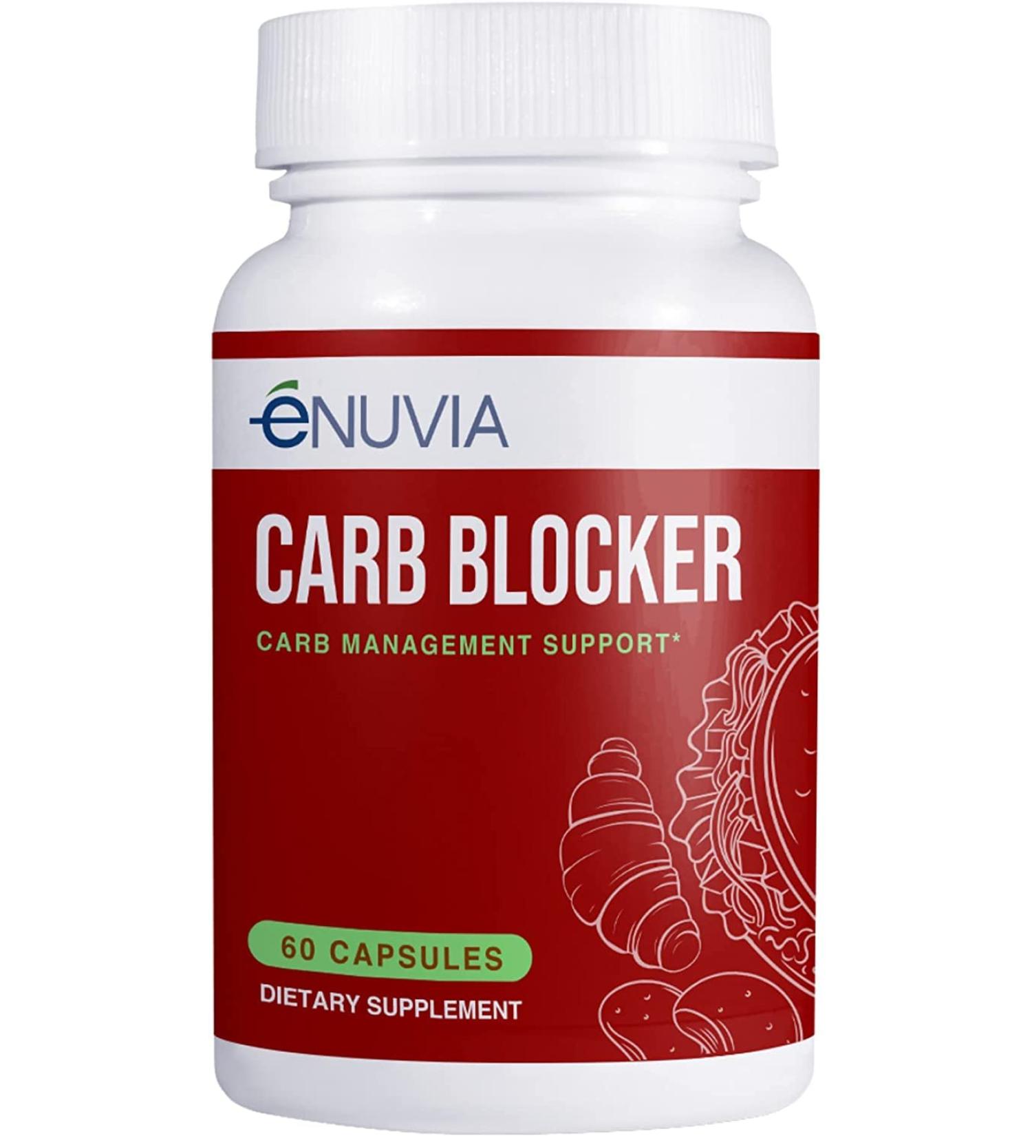 Enuvia Carb Blocker with Vitamin C - Plant-Based Carb Management Formula for Keto Diet - 60 Capsules - Buy Online on GoSupps.com