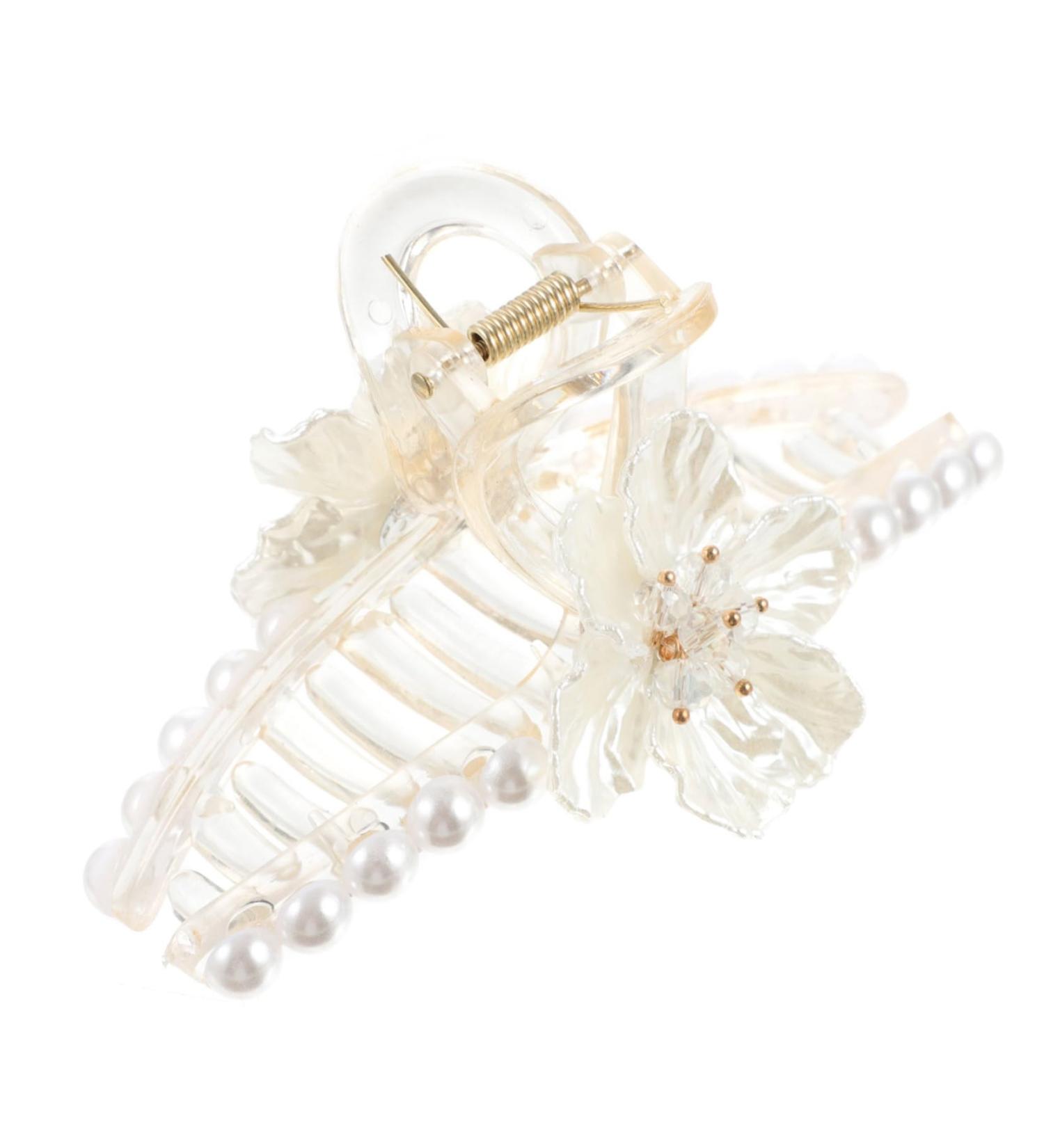 ifundom grip headpiece for women large claw clip tiaras for girls jaw clip claw clip ponytail crystal claw barrette octopus claw clip hair Miss Imitation pearls back of head - Buy Online on GoSupps.com