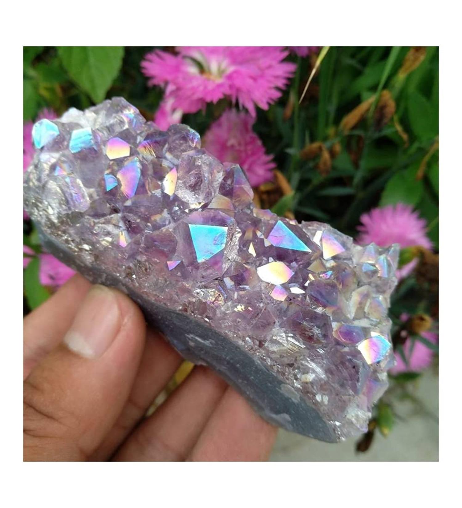Amethyst Rough Stone for 180g Gold Titanium Purple Rainbow Amethyst Bismuth Crystal Cluster Brazil HOMEZHOU - Buy Online on GoSupps.com