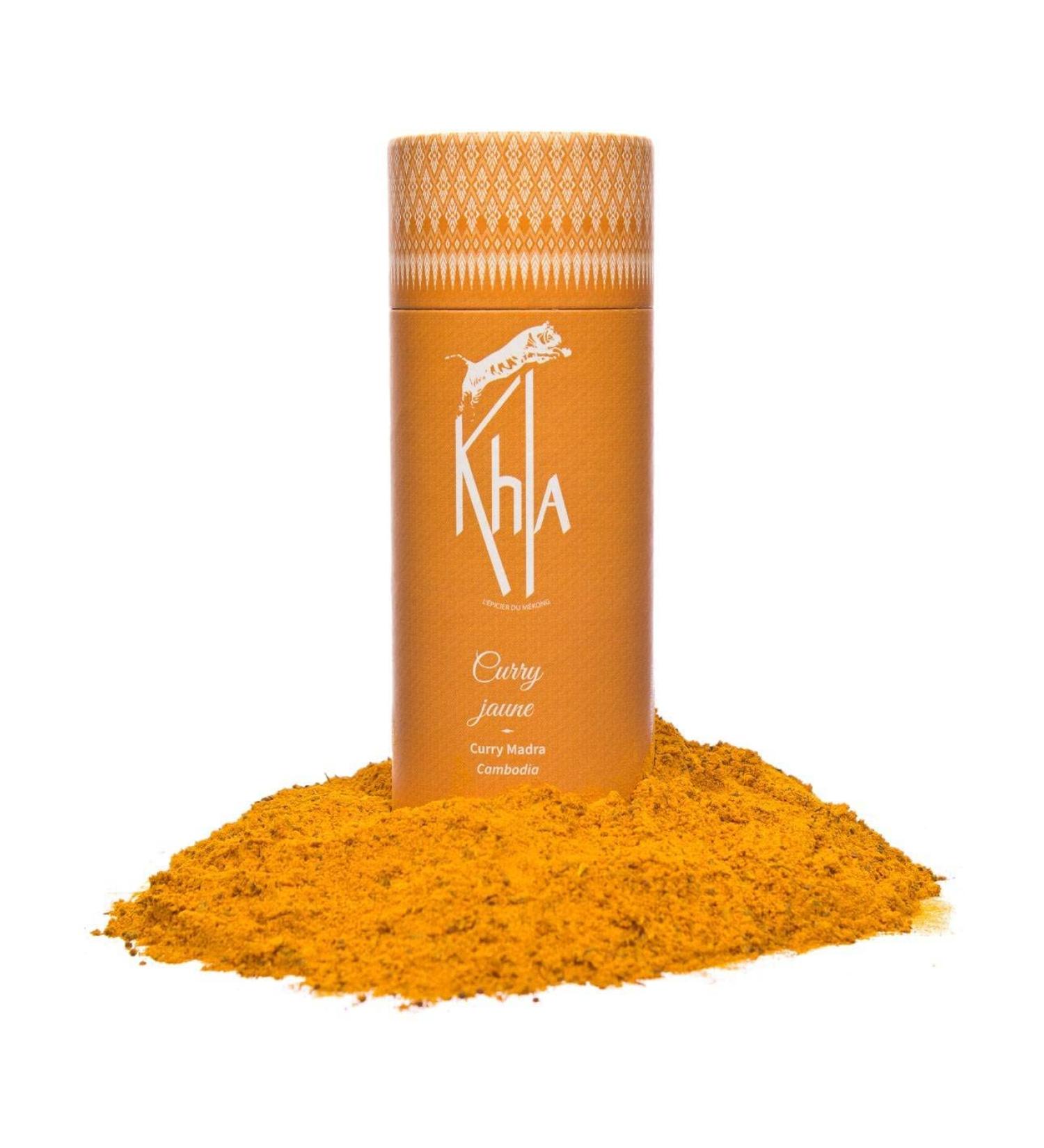  Khla Khla - Organic Yellow Curry Powder - 100g Tube - Mild Non-Spicy Curry Blend - Cooking & Baking Ingredient - Indian Curry - Buy Online on GoSupps.com