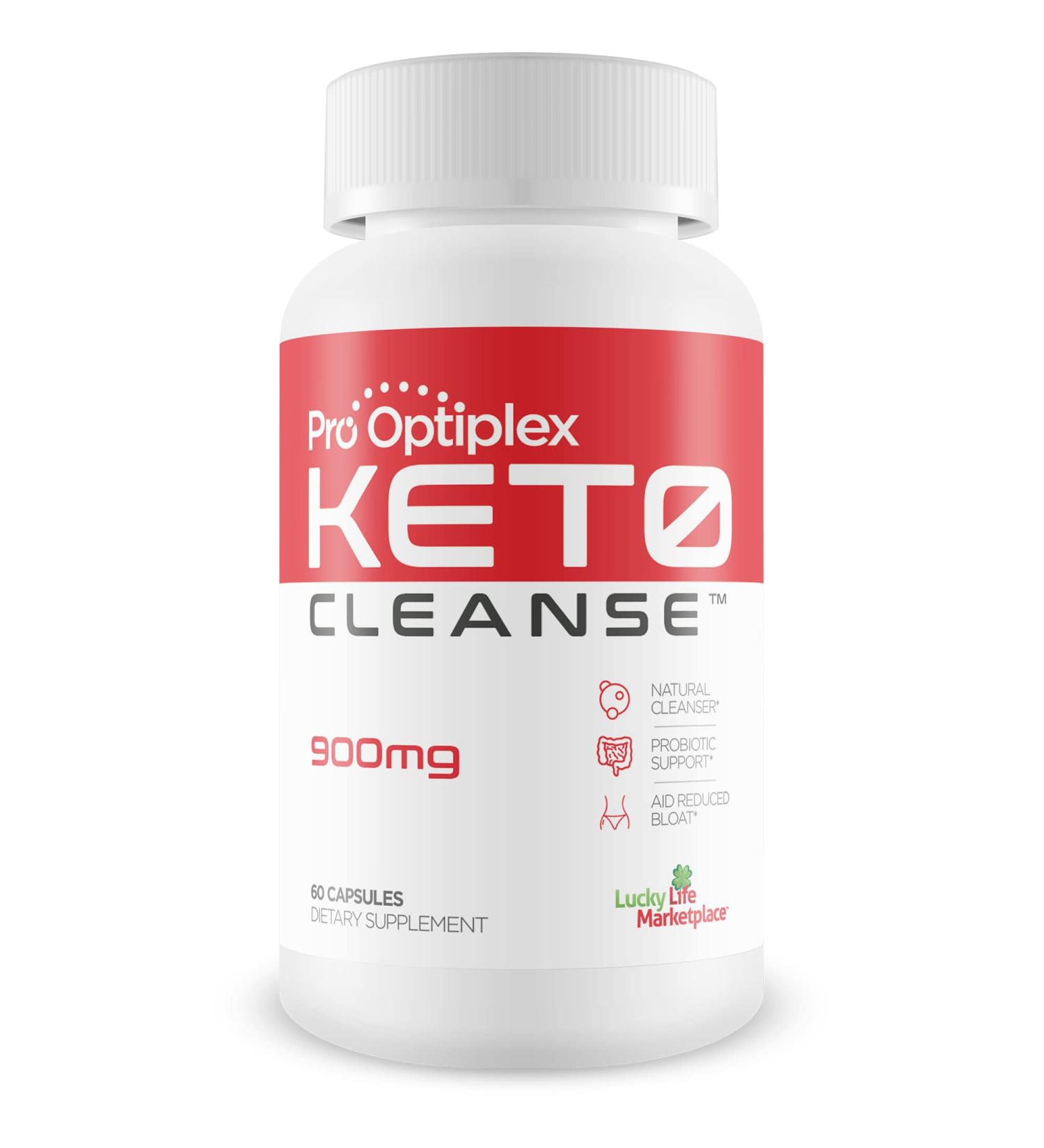 Pro Optiplex Keto Cleanse: Herbal Keto Cleanse with Probiotics for Natural Detox - Reduce Bloating, Flush Toxins, Full Body & Colon Cleanse - Buy Online on GoSupps.com