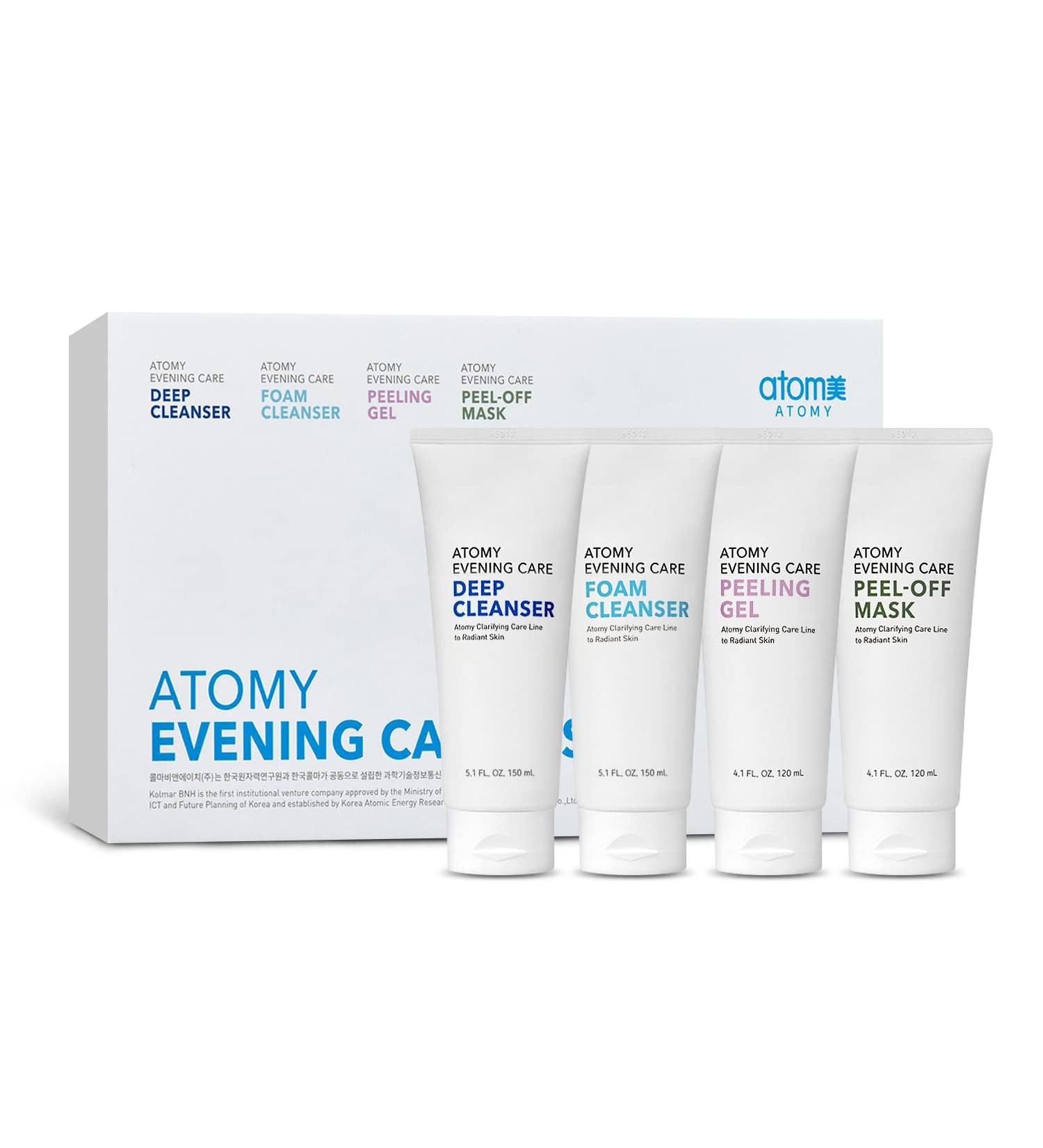 ATOMY Evening Care 4 Set: Deep Cleanser Foam Cleanser Peeling Gel & Peel-Off Mask - International Shipping Available - Buy Online on GoSupps.com