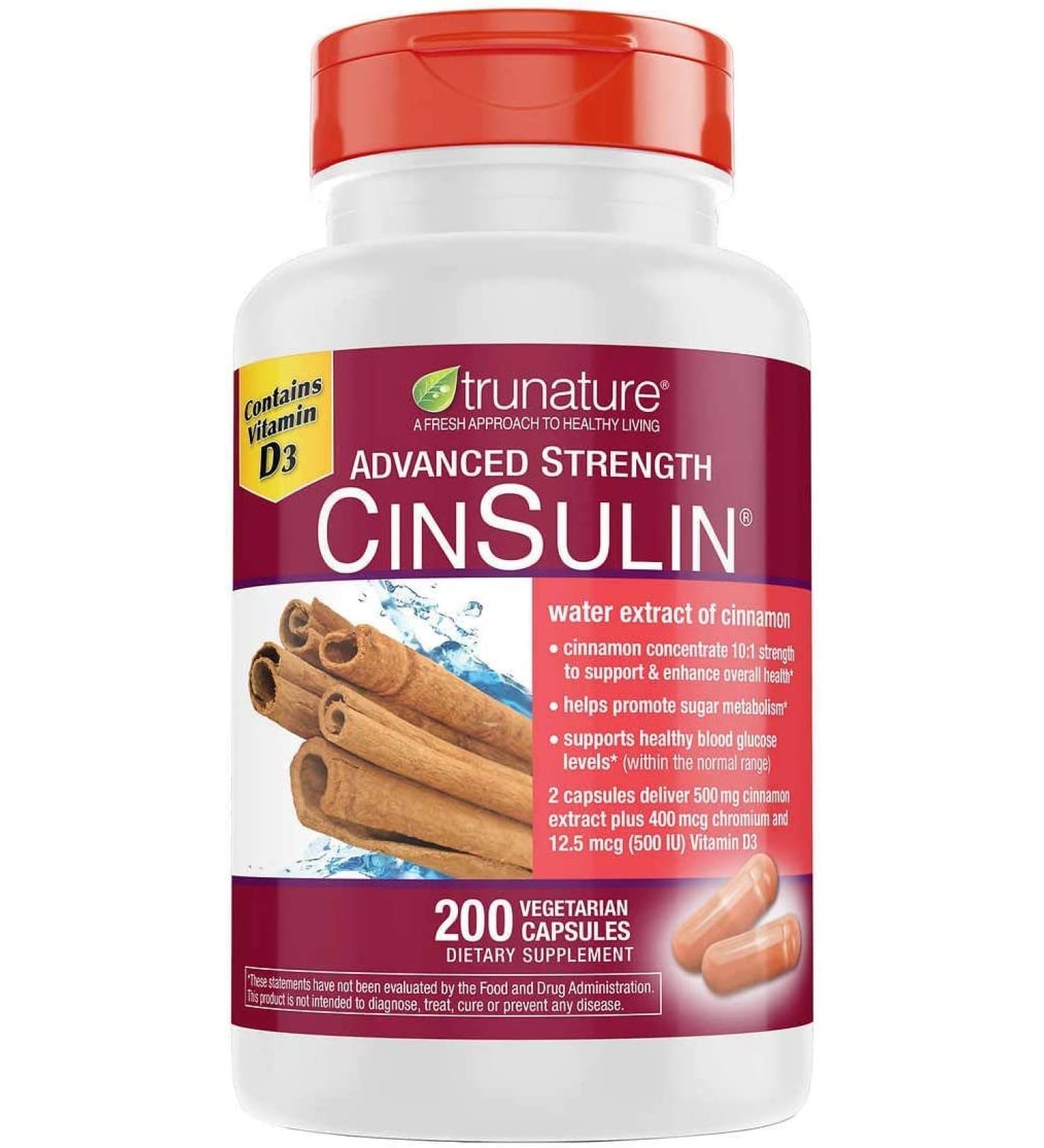 Trunature Advanced Strength Cinsulin 510 Capsules TruNature-ir