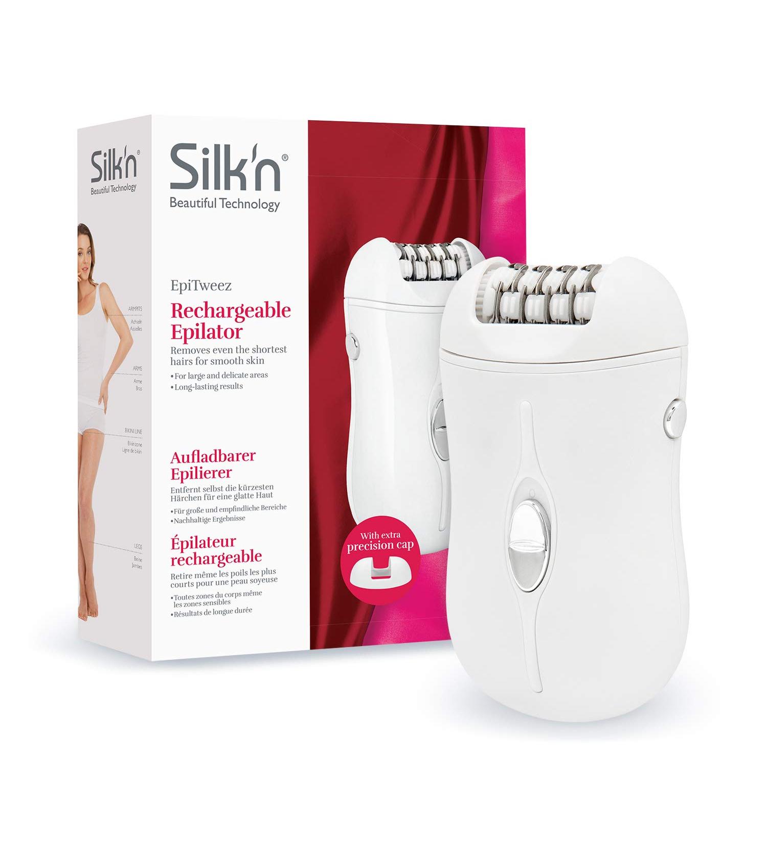Silkn EpiTweez Rechargeable Epilator - 32 Tweezers for Smooth Skin | International Shipping Available - Buy Online on GoSupps.com