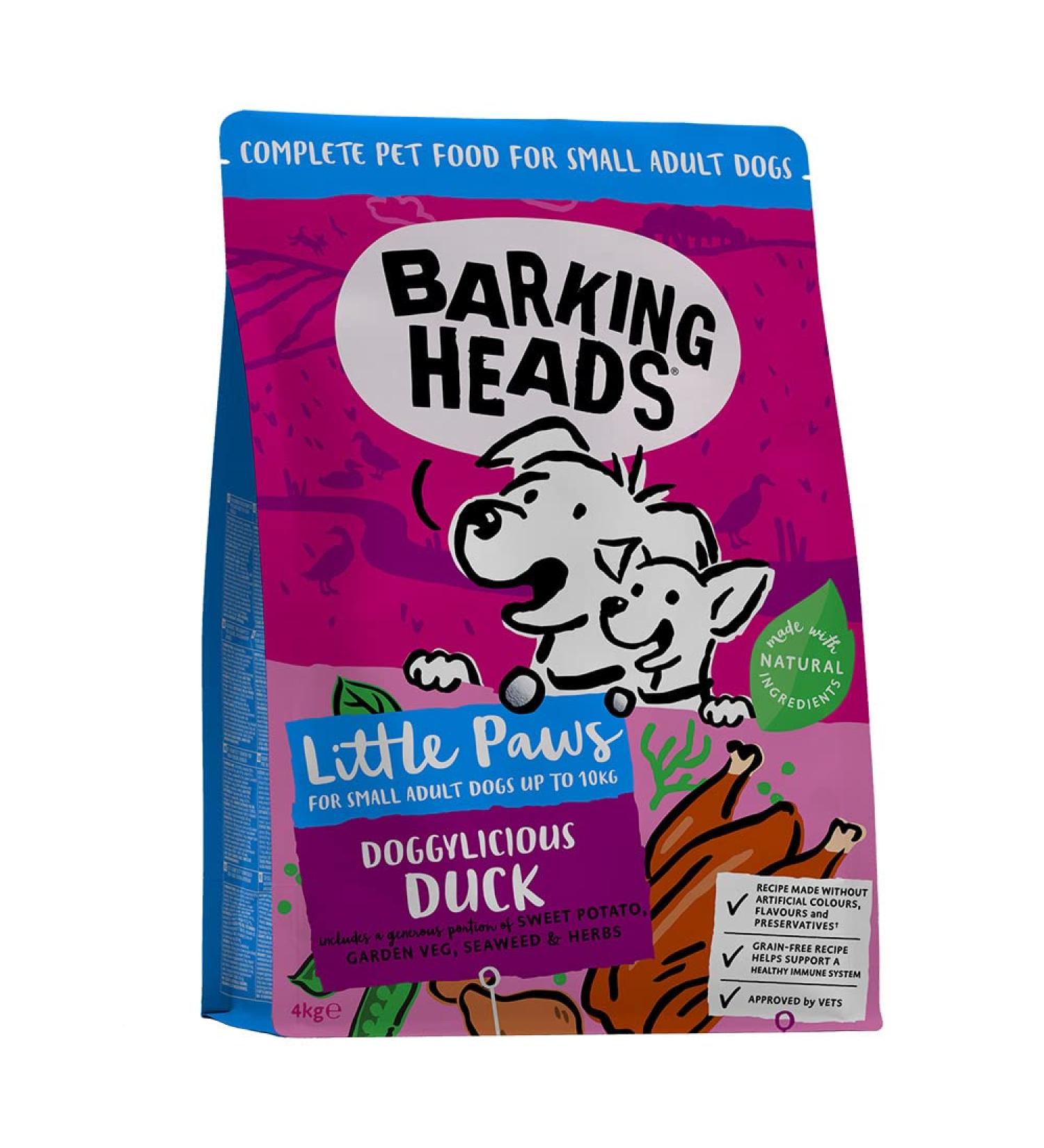 Barking Heads Tiny Paws Quackers Grain Free Dog Food 4 kg - Buy Online on GoSupps.com