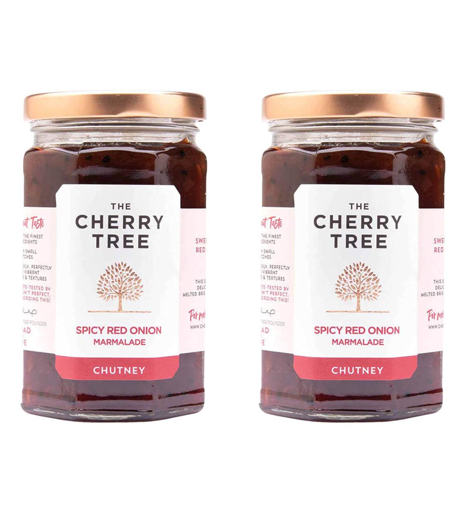 The Cherry Tree - spicy red onion chutney / Spicy Red Onion Marmalade - 320 g - pack of 2