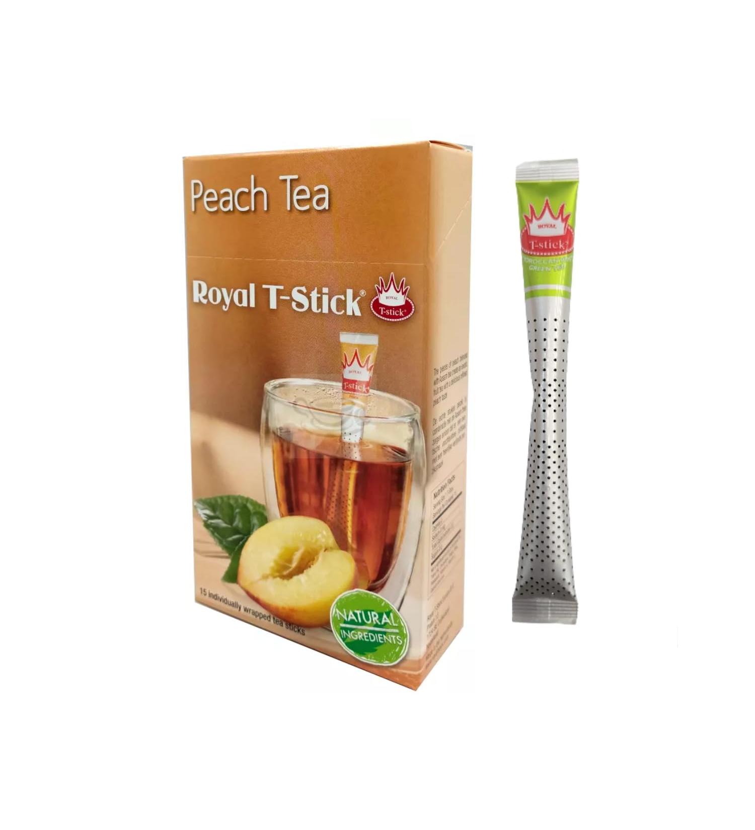  Royal T-Stick Royal T-Stick | Assam Black Tea and Peach | Indian Black Tea and Natural Peach Flavoring - 15 Tea Sticks (28.5g) - Buy Online on GoSupps.com