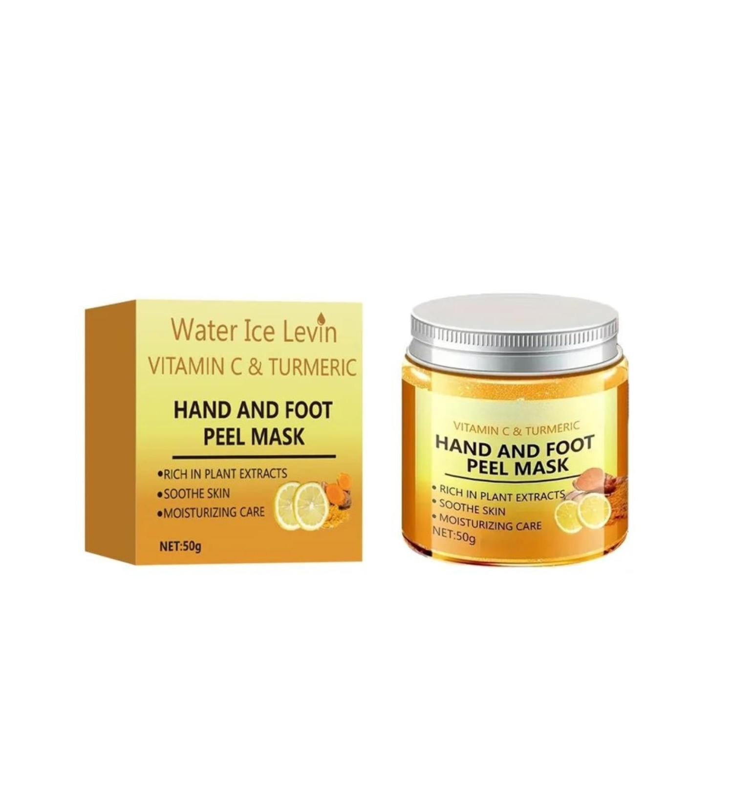 Masque la vitamine C et la cire de curcuma pour les mains et les pieds lisse la peau nettoie en douceur illumine la peau des mains - Buy Online on GoSupps.com