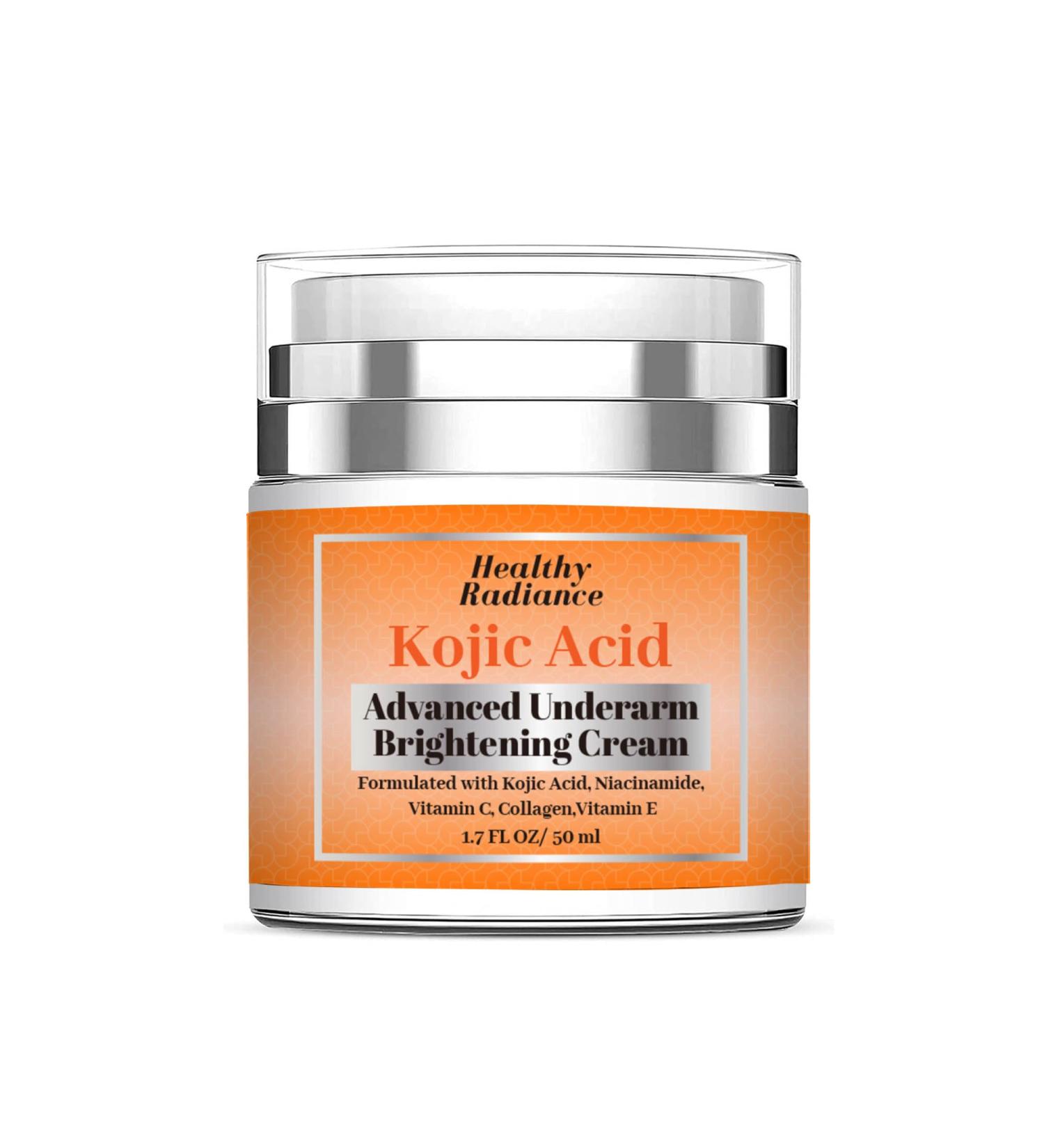 Kojic Acid Underarm Brightening Cream | Dark Spot Corrector with Glutathione Vitamin C & Niacinamide | Non-Greasy Cruelty-Free 1.7 Fl Oz - Buy Online on GoSupps.com