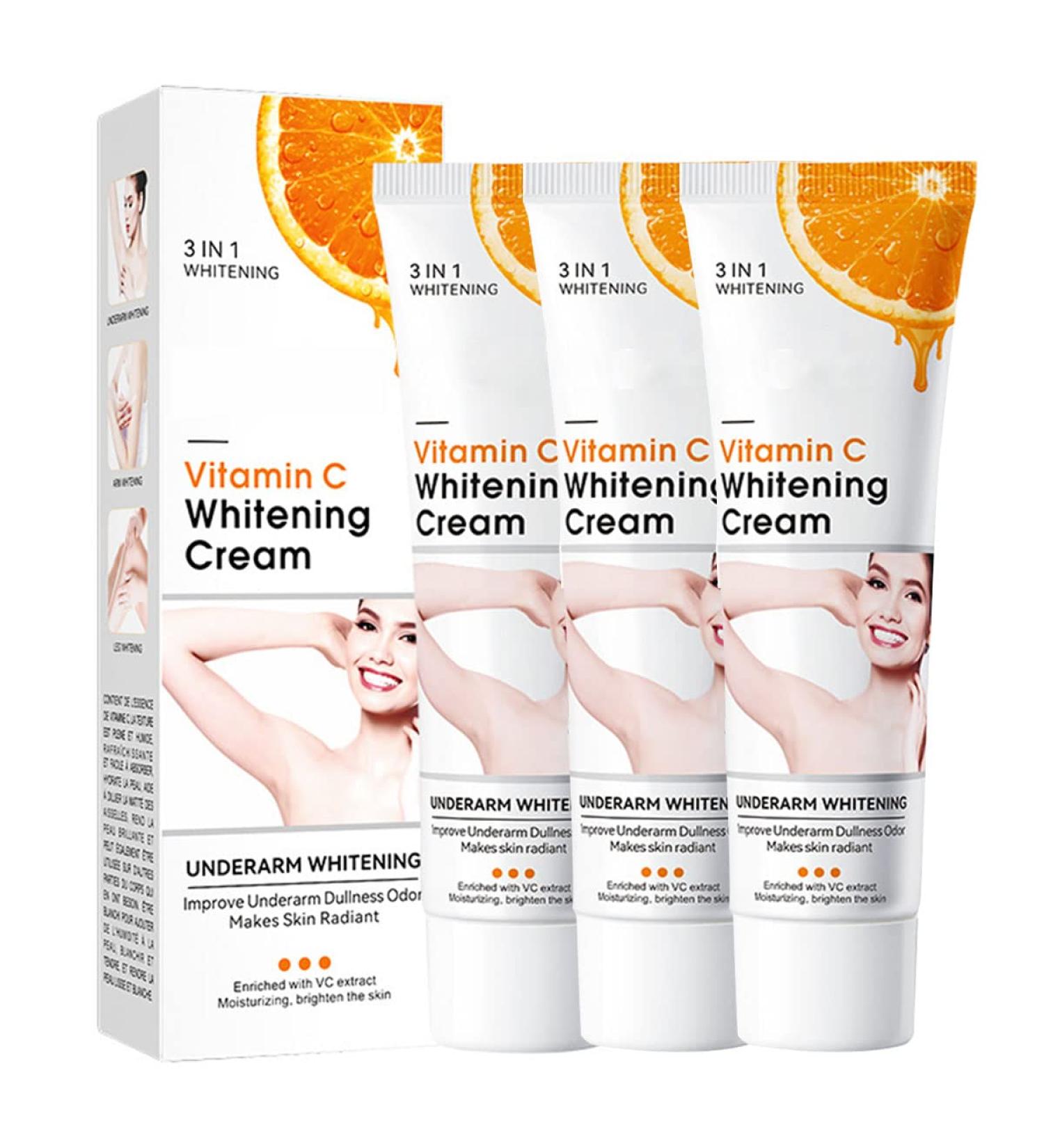 Underarm Whitening Cream Whitening Moisturizing Cream Improve Dull Skin Tone Suitable for All Skin Types (3PCS) - Buy Online on GoSupps.com