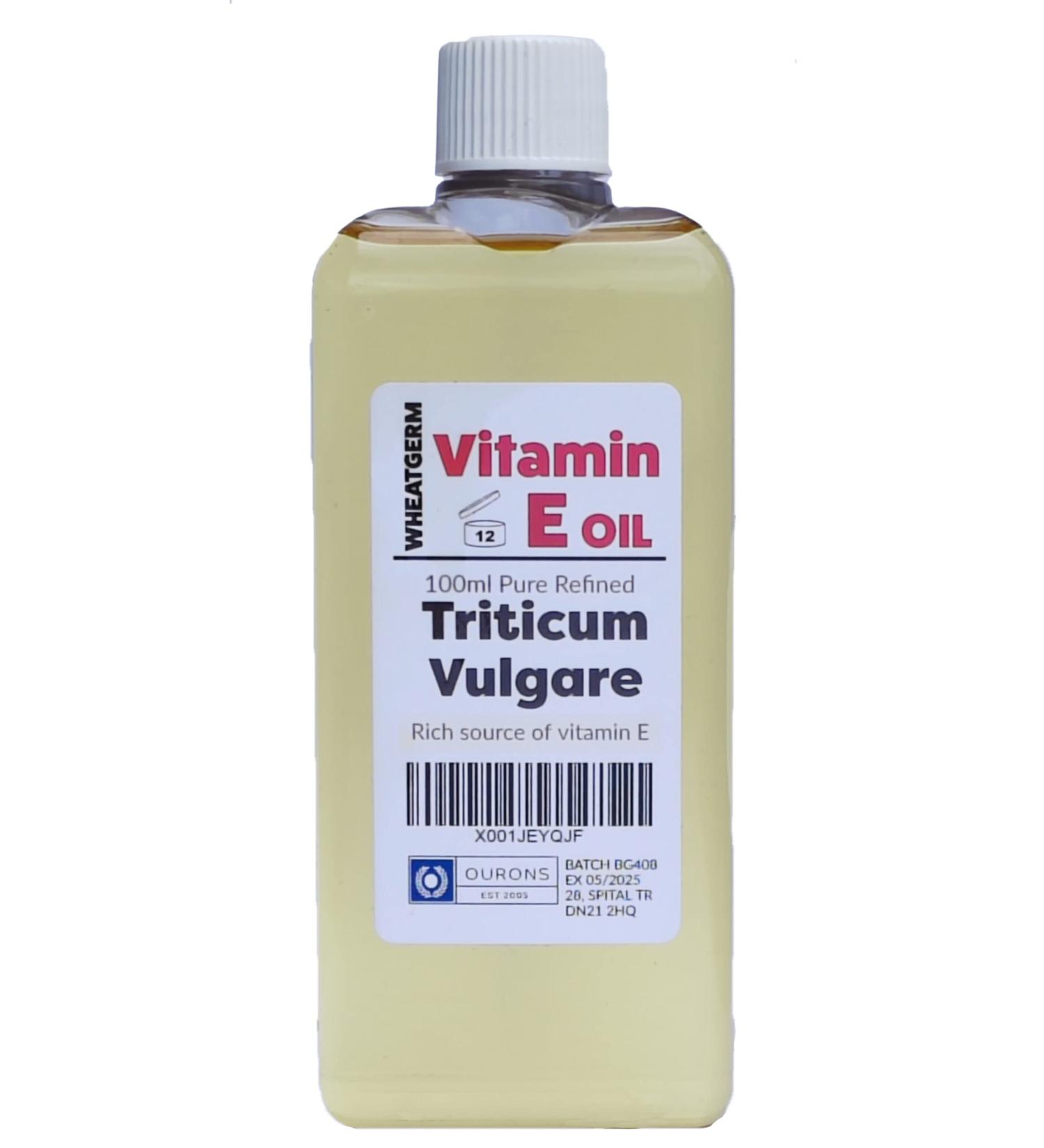 100ml Pure & Refined Wheatgerm Vitamin E Oil for Massage & Skin Care - Buy Online on GoSupps.com