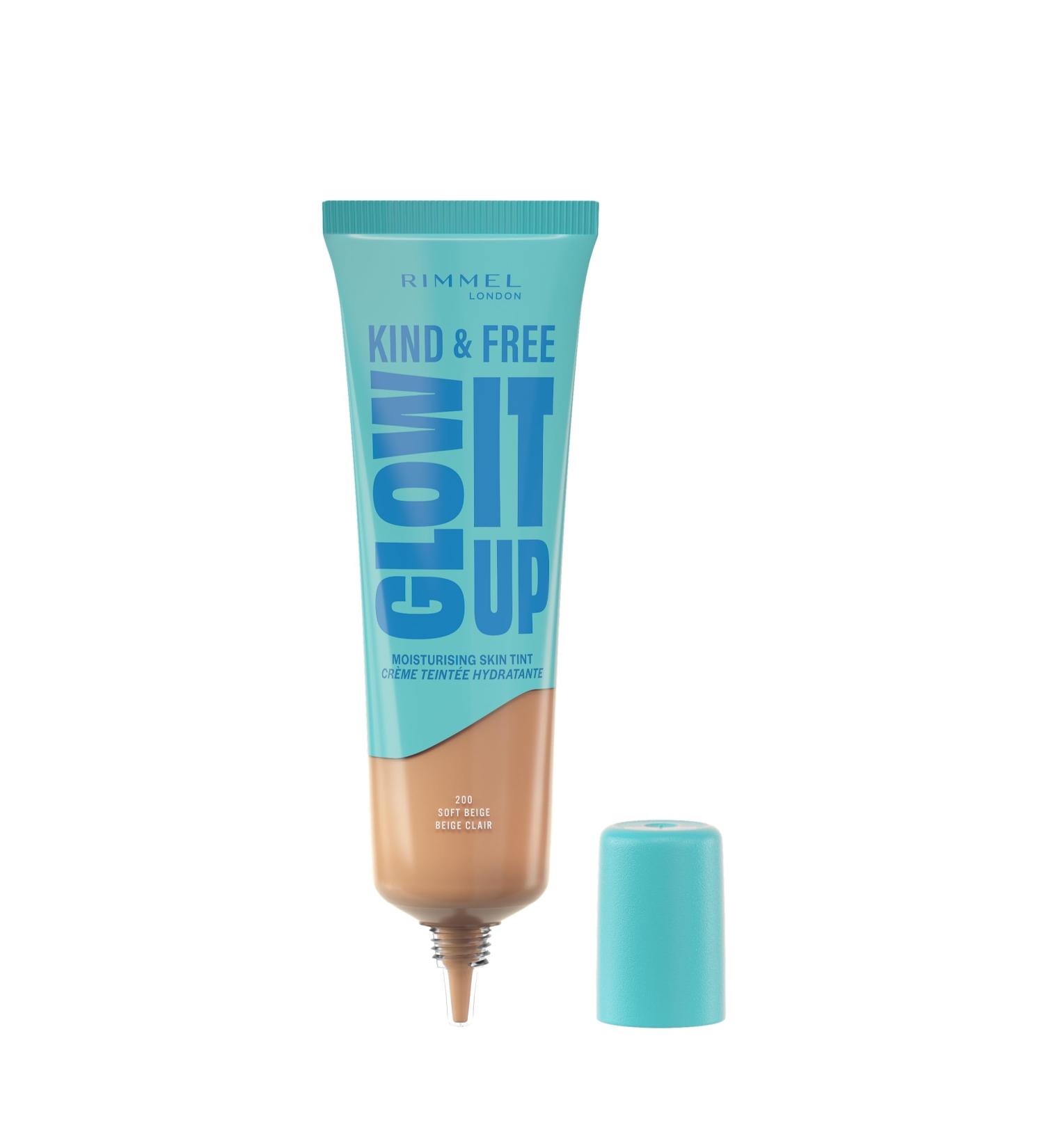  Rimmel Rimmel London Kind & Free GLOW IT UP Moisturizing Foundation 200 Soft Beige Soothes sensitive skin Healthy and luminous color All-day hydration 30 ml - Buy Online on GoSupps.com