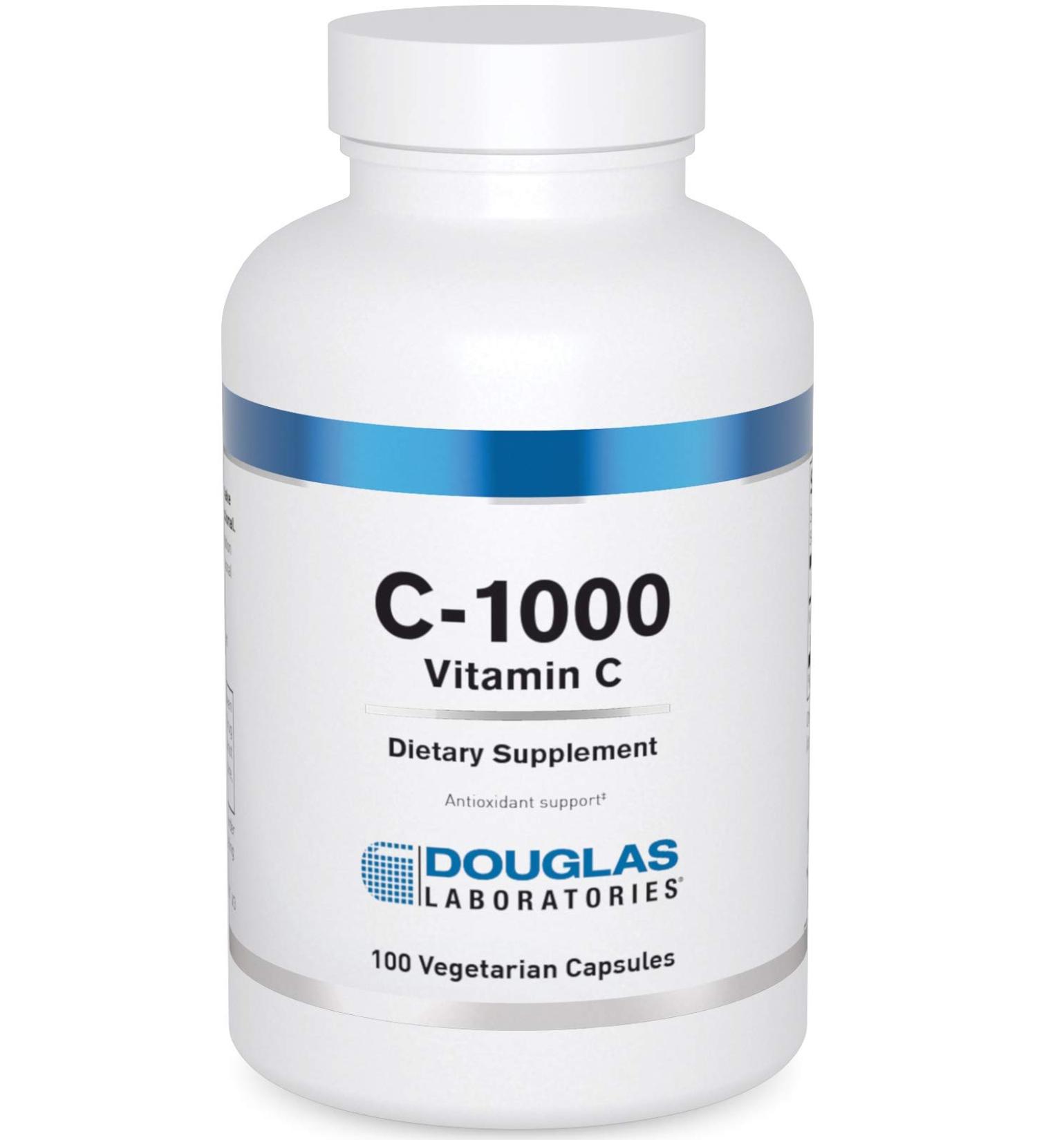 Douglas Laboratories C-1000 | 100% Pure Vitamin C to Support Skin Blood Vessels Tendons Joint Cartilage and Bone | 100 Capsules 100 Count (Pack of 1) - Buy Online on GoSupps.com