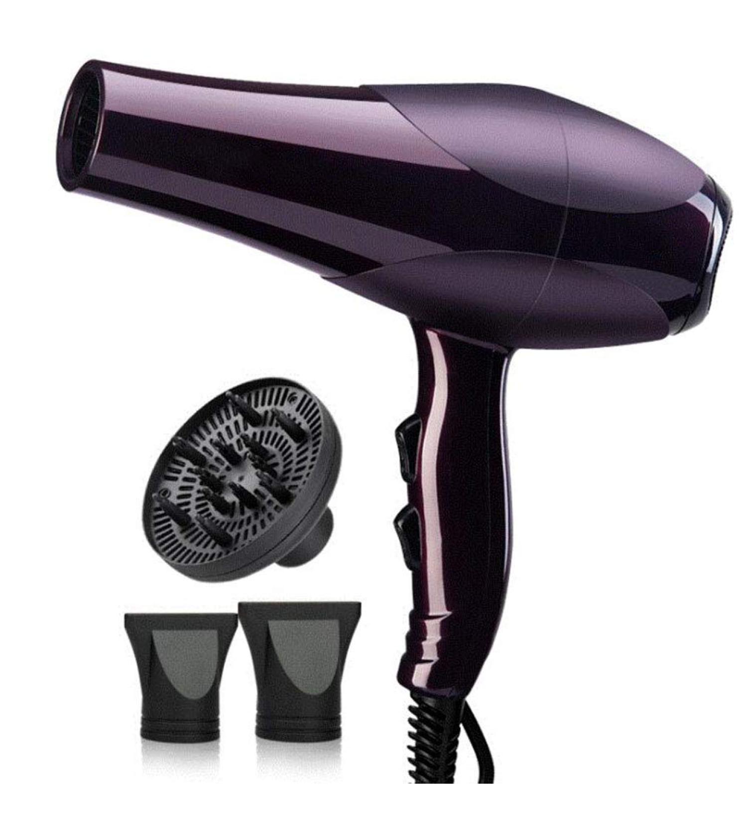 2000W Powerful Quick Drying Salon Professional Hair Dryer Compact Anti-frizz Ionic Hairdryer with 2 Styling Nozzle and Diffuser 3 Heat 2 Speed Settings Blow Hair for Home and Salon Black Small - Buy Online on GoSupps.com