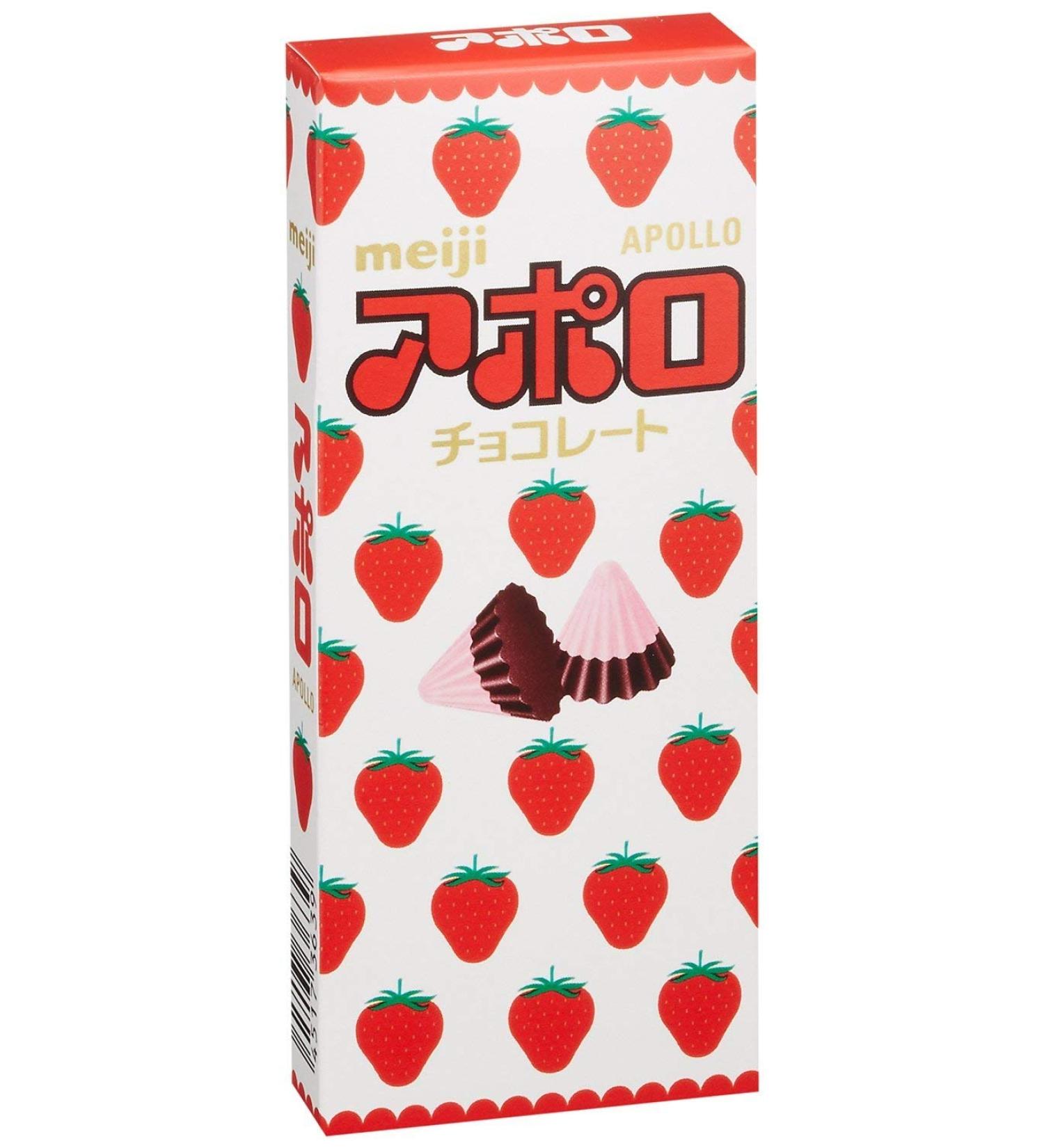 Meiji - Apollo Strawberry Chocolate Candy 1.69 Oz. - Buy Online on GoSupps.com