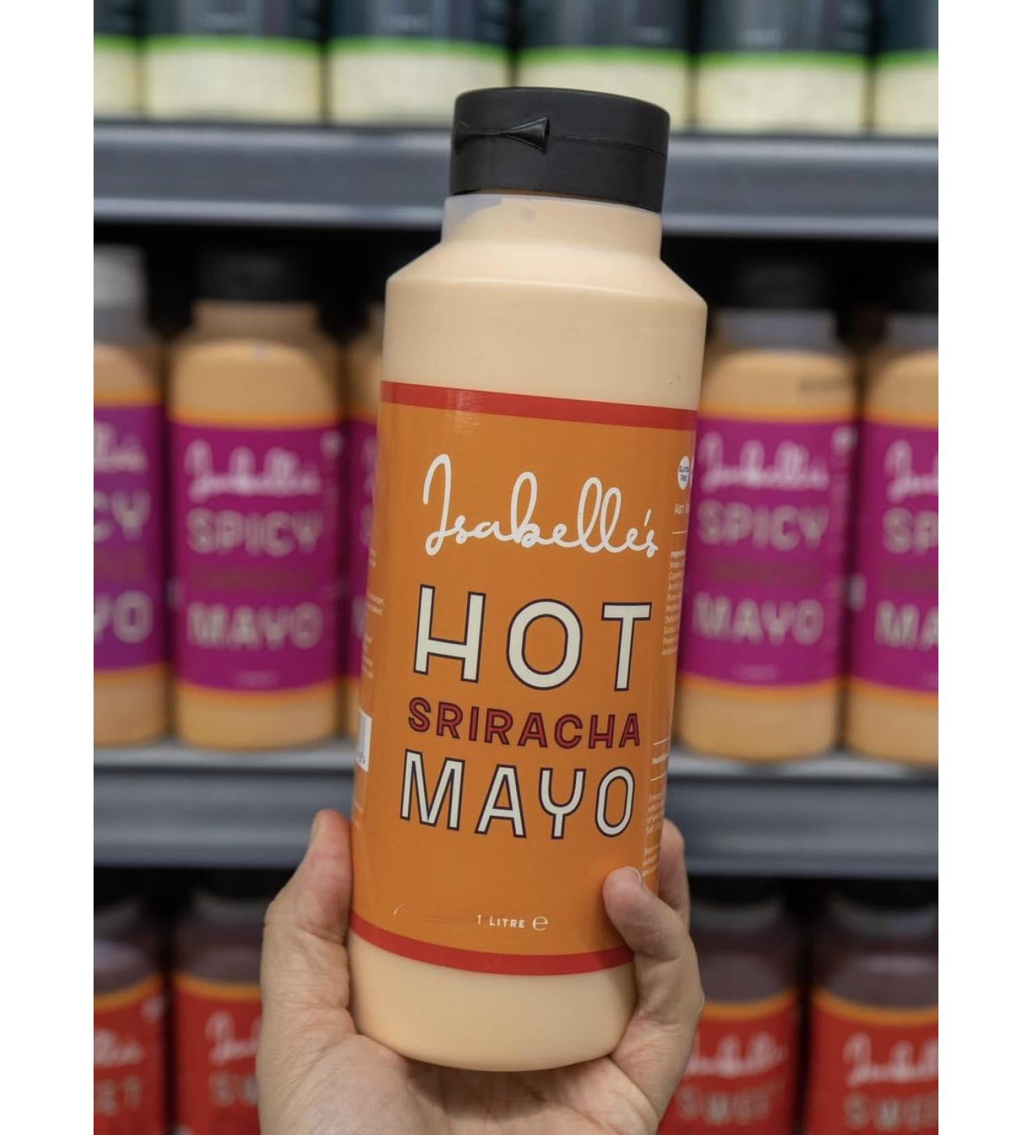 x1 Isabelle's Hot Sriracha Mayo Sauce Gluten Free Vegan 1 Litres