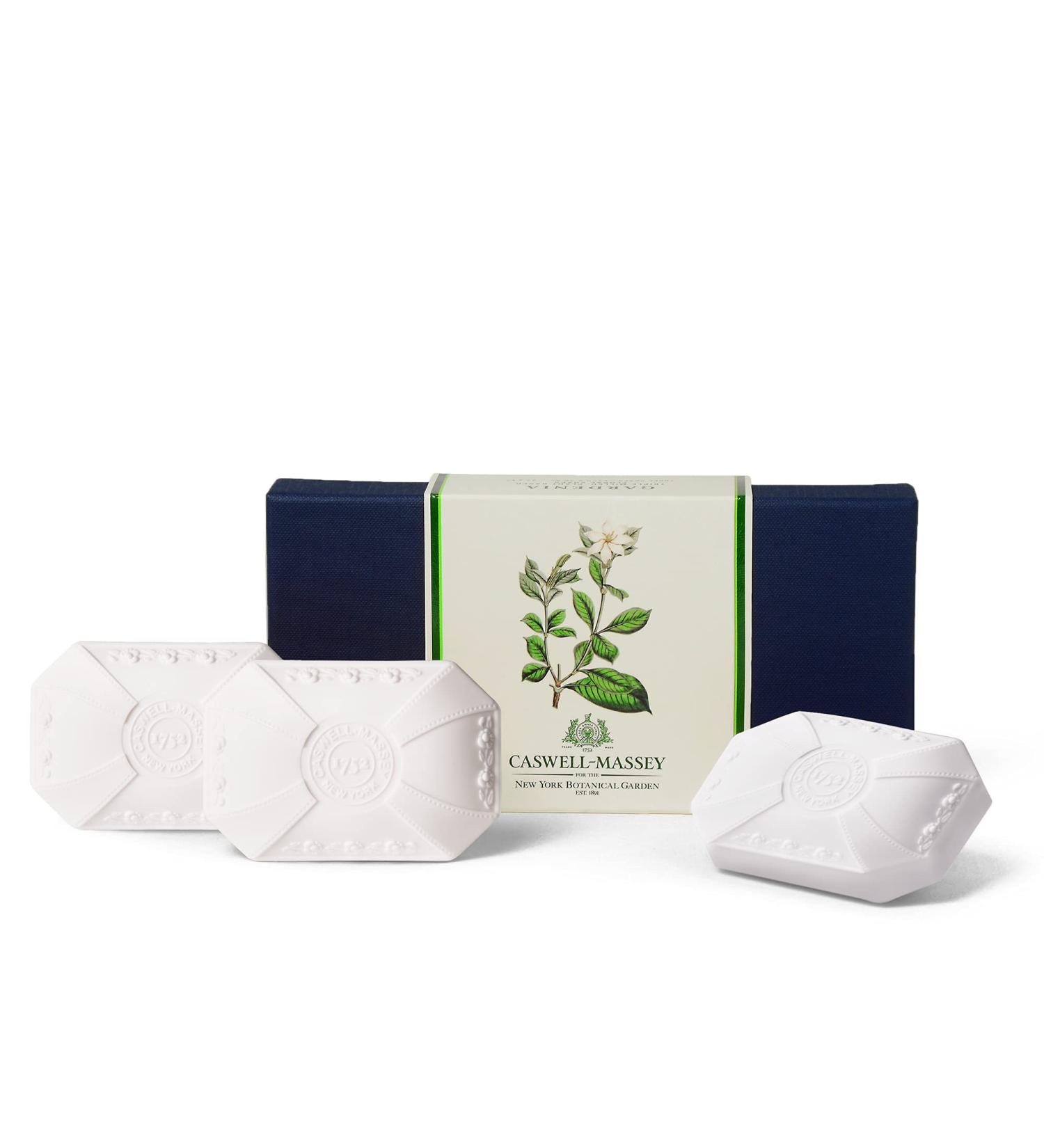 Caswell-Massey Triple Milled Gardenia Three-Soap Set - Made in USA, 5.8 oz Bars, Scented & Moisturizing Bath Soap for Women - Buy Online on GoSupps.com