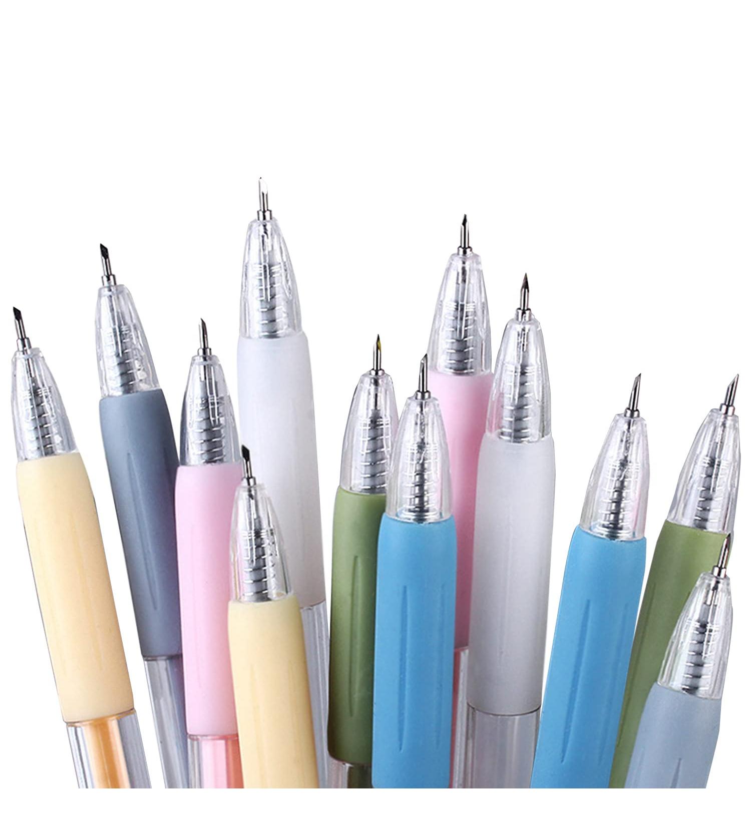 12 Pack Retractable Hobby Knives with Silicon Grip - Precision Craft Cutting Tools for Art, Scrapbooking, and Paper Projects - Buy Online on GoSupps.com
