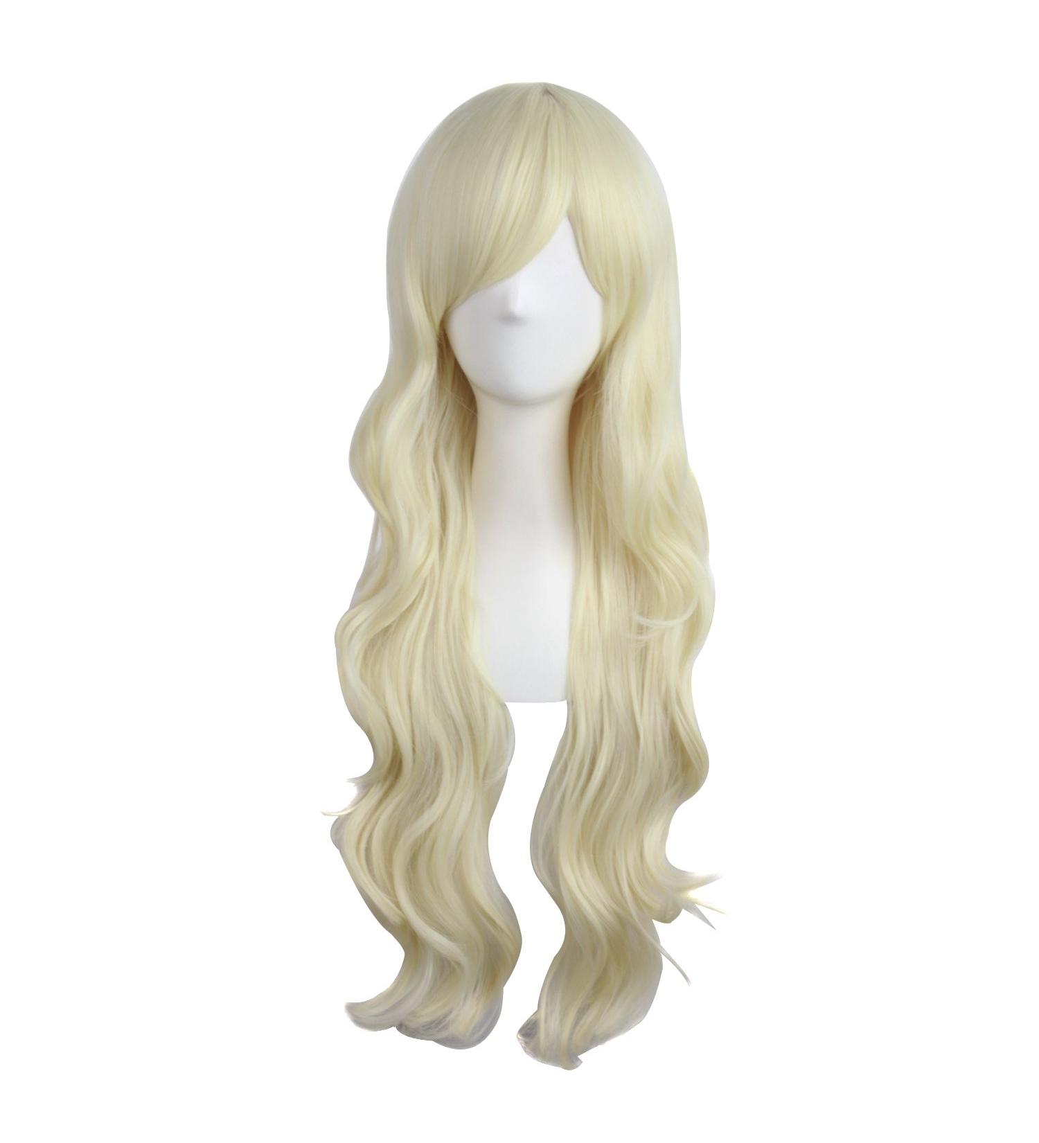 MapofBeauty Women's Long Curly Full Hair Wig - 28 Inch Light Blonde - Buy Online on GoSupps.com