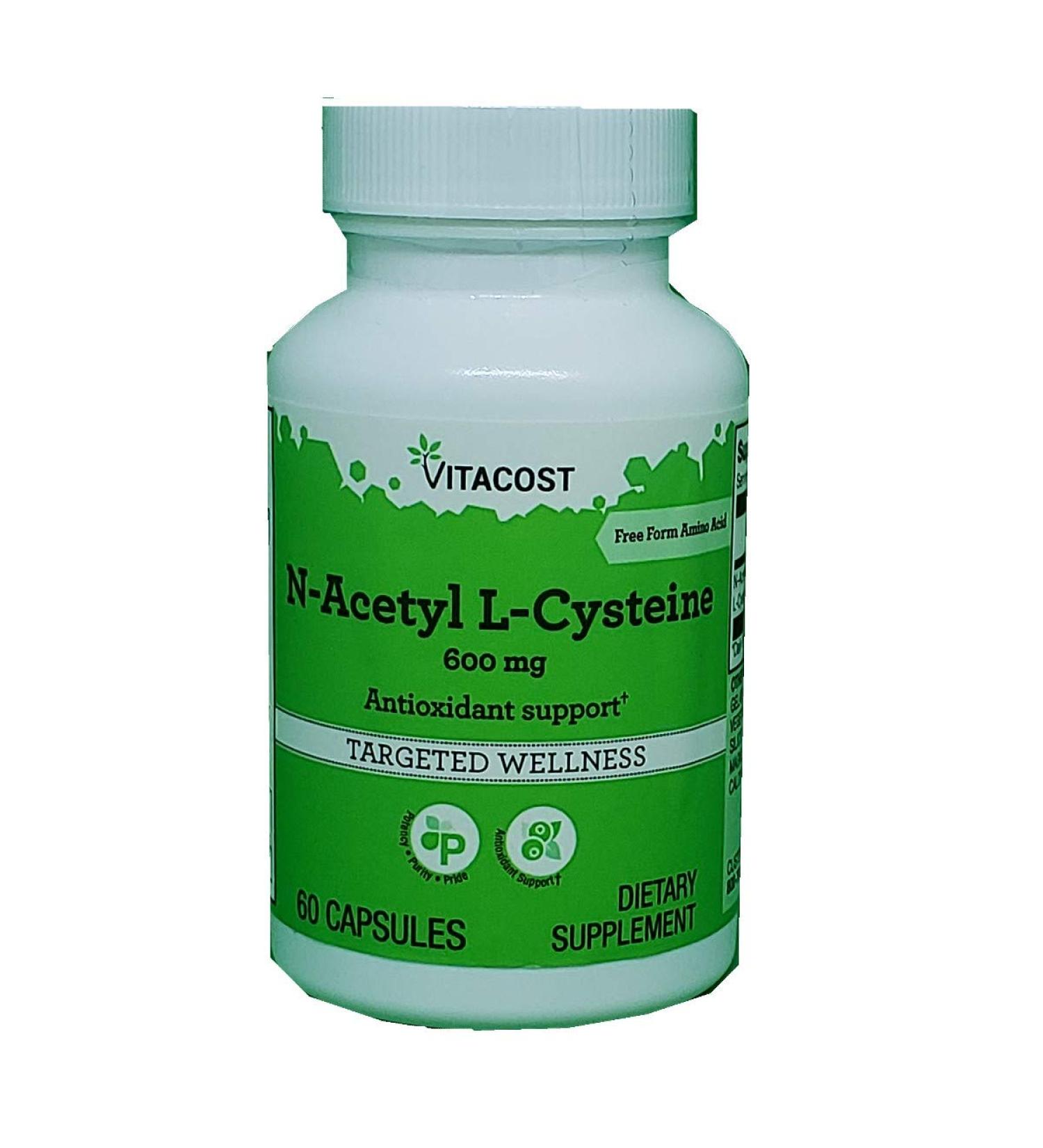 Buy Vitacost N-Acetyl Cysteine (NAC) 600 mg - 60 Capsules - Enhance Health & Immunity - International Shipping Available - Buy Online on GoSupps.com