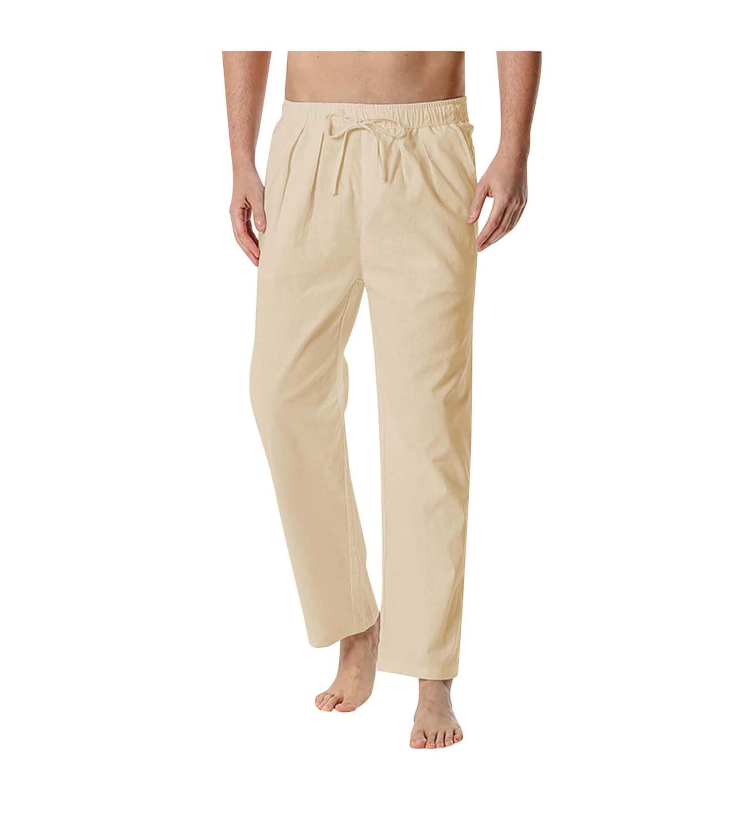 Men's Loose Fit Jogging Pants - Fashionable Cotton Trousers in XXL Khaki | Stylish & Comfortable - Buy Online on GoSupps.com