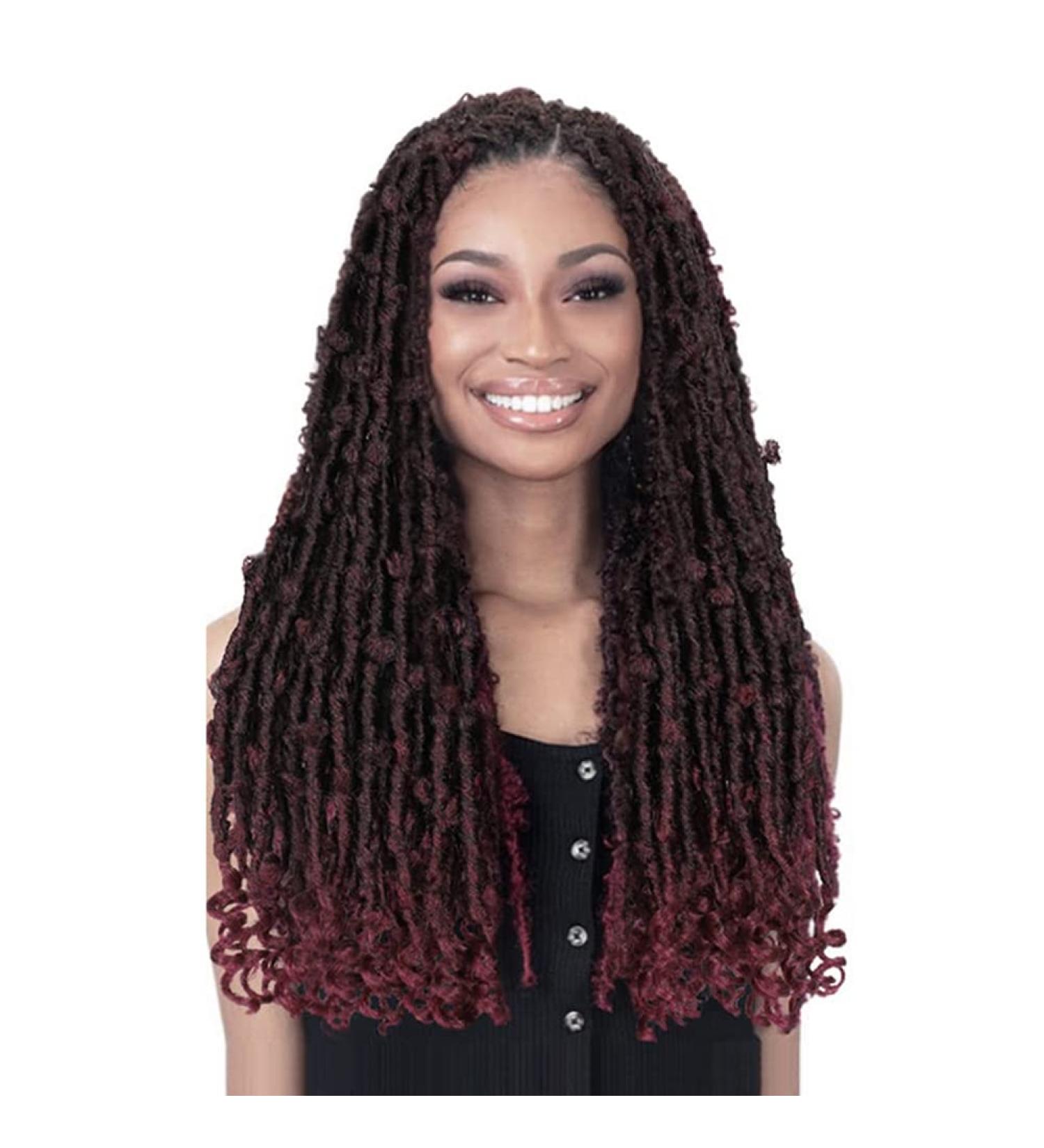 Burgundy Twist: New Butterfly Locs Crochet Hair 20inch Goddess Locs for Black Women - 6 Packs Pre-Looped Braids (20inch T/BUG) - Buy Online on GoSupps.com