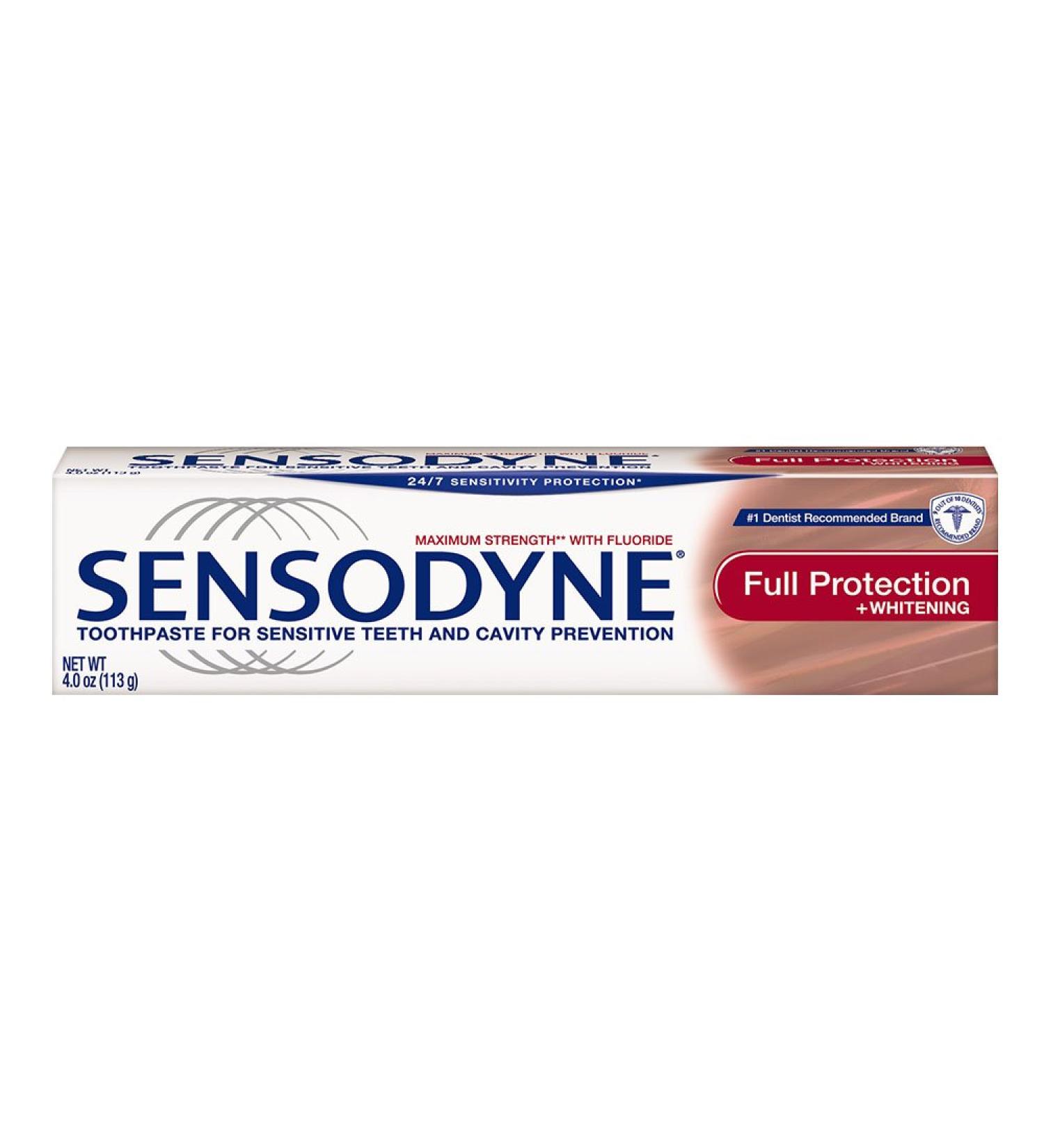Buy Sensodyne Full Protection Whitening Toothpaste for Sensitive Teeth - Cavity Prevention 4 oz | International Shipping Available - Buy Online on GoSupps.com