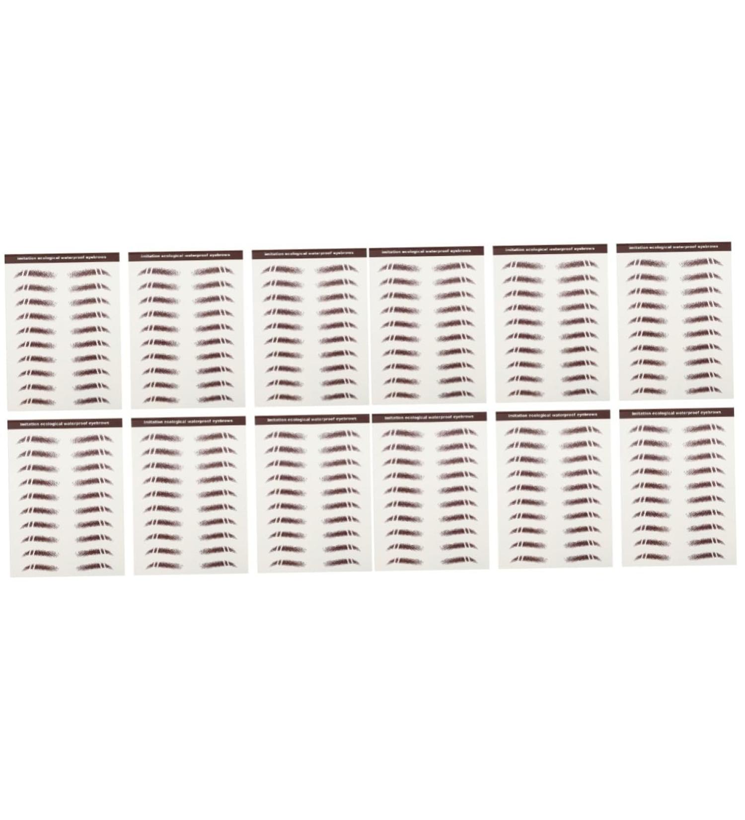 FOMIYES 12 Pcs Eyebrow Stickers Water Proof Stickers 6d Eyebrow Transfers Sticker Imitation Eyebrow Sticker - Buy Online on GoSupps.com