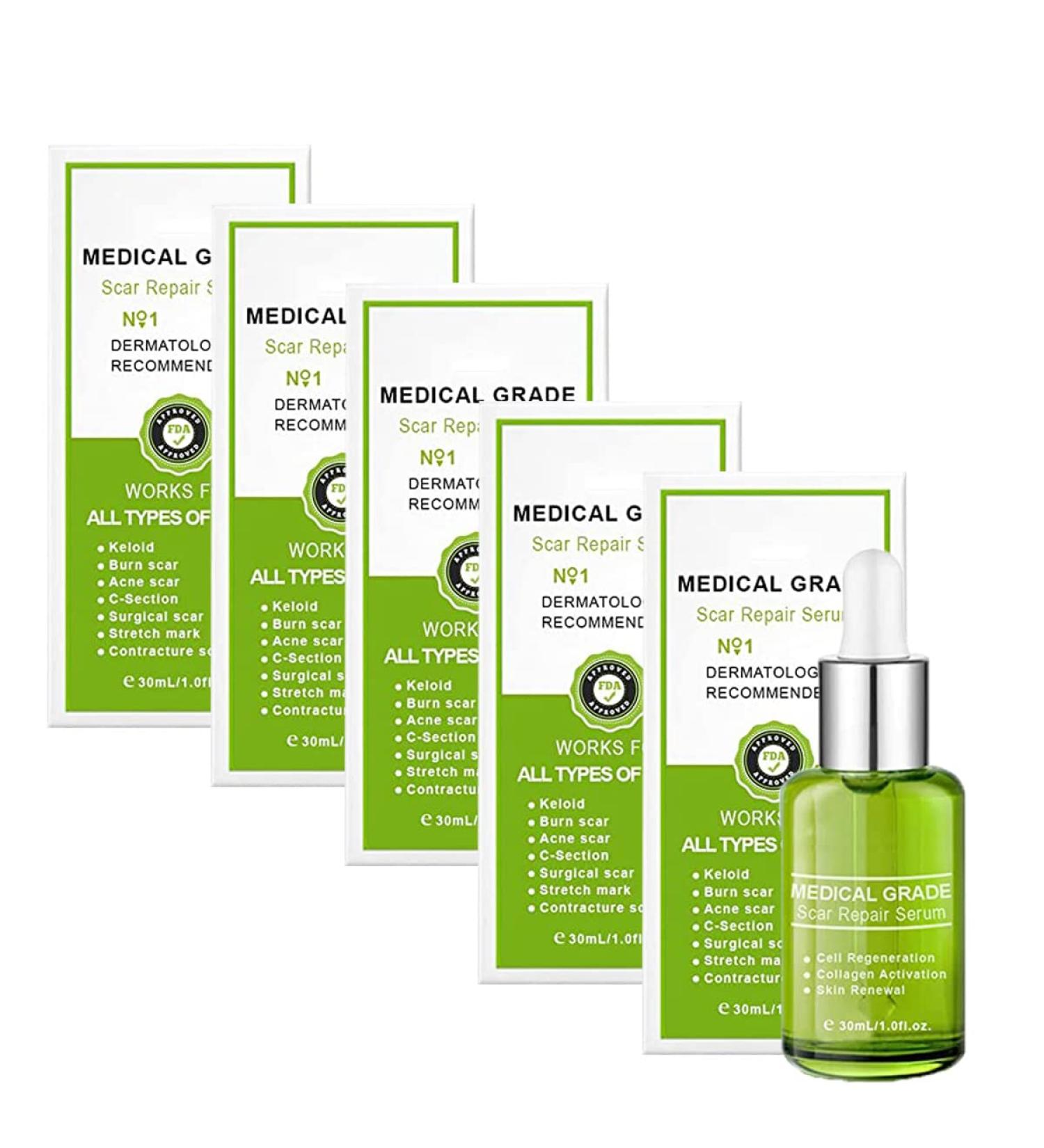 Goopgen Advanced Scar Repair Serum 30ml - Medical Grade Serum for All Types of Scars (5pcs) - Buy Online on GoSupps.com